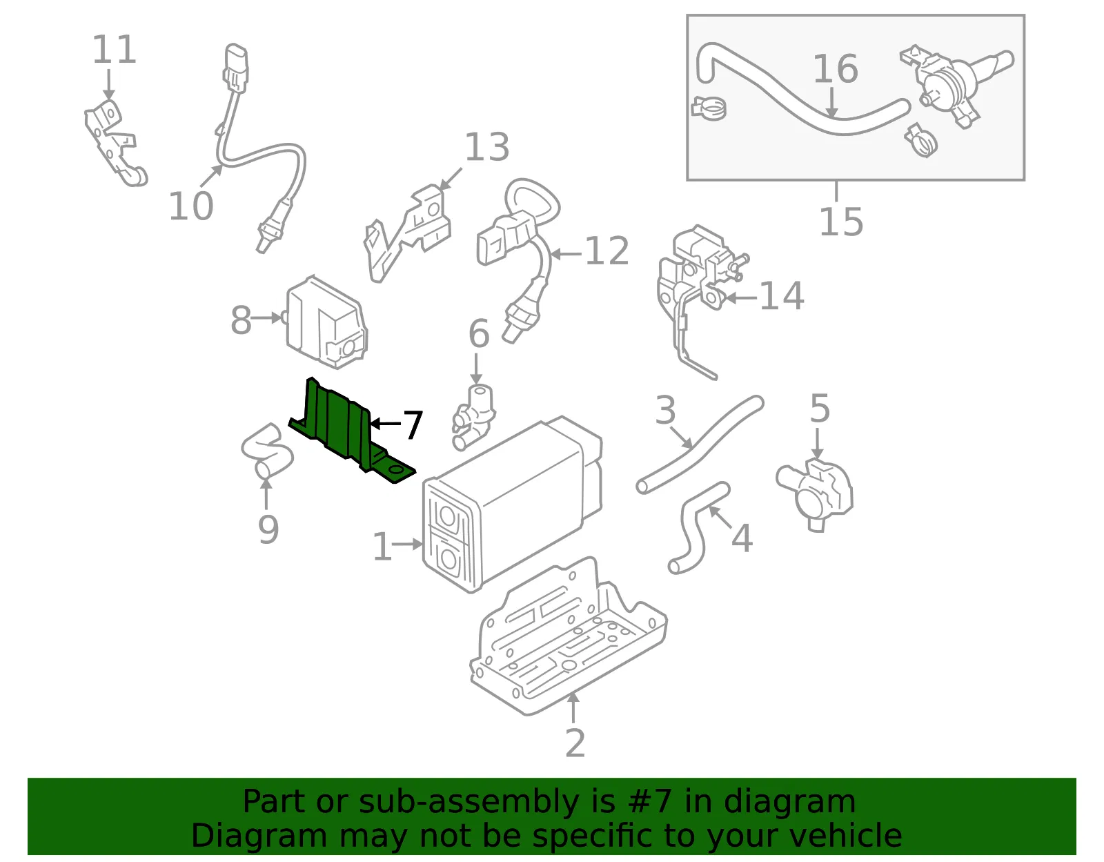 Control Valve Bracket - Kia (31186-2J400) - view 2