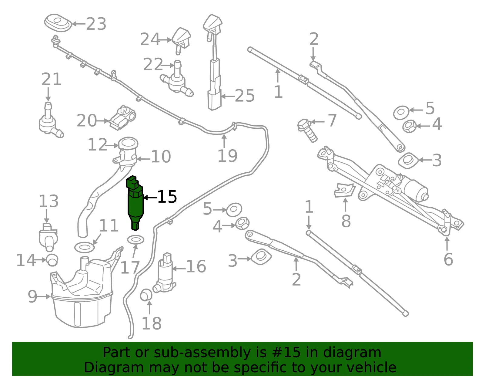 Washer Pump - Volvo (31214898) - view 3