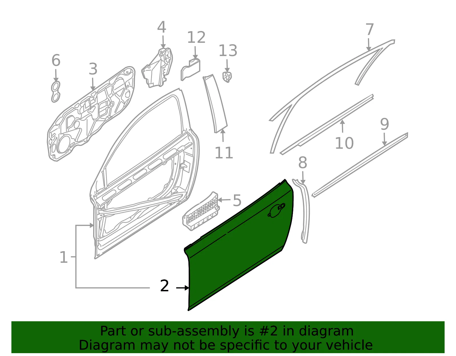 Outer Panel - Driver's Side (LH) - Volvo (31218258) - view 2