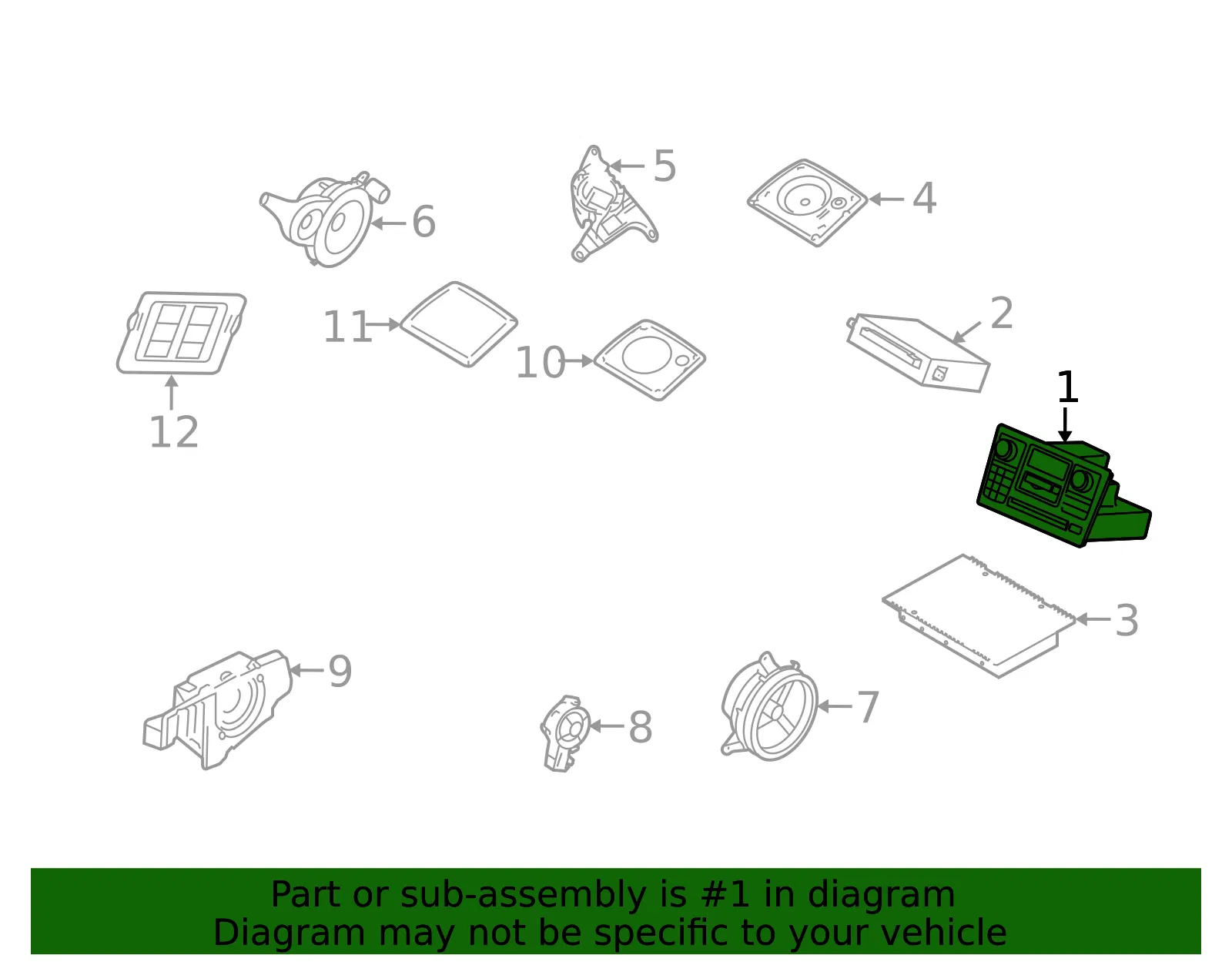 Radio Control Unit - Volvo (31300031) - view 2