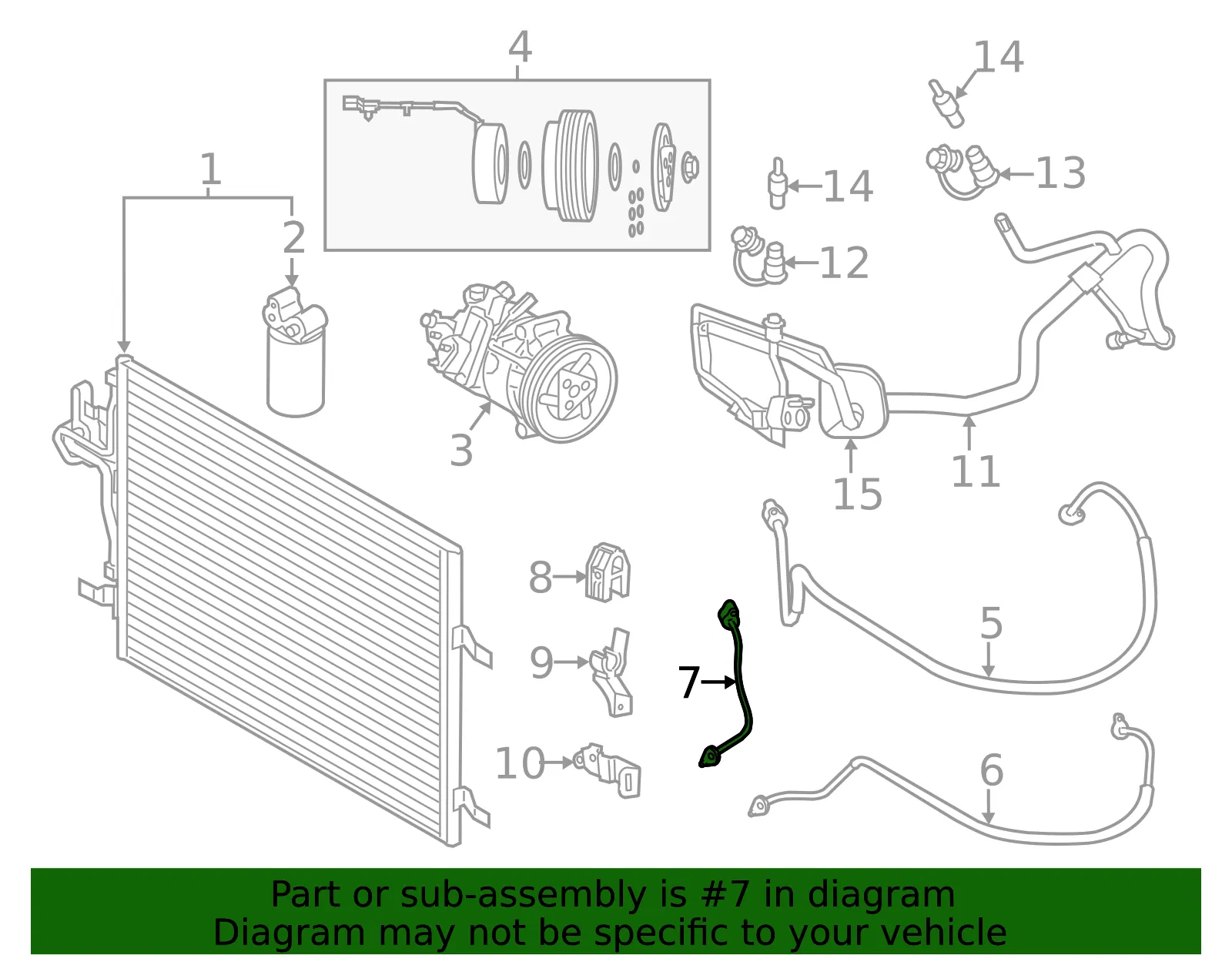 A/C Pipe - Volvo (31305927) - view 2