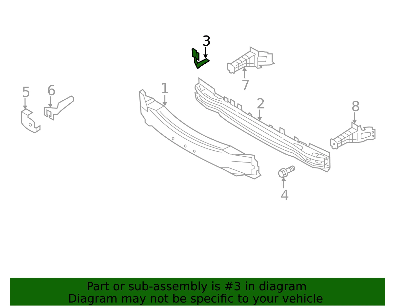Impact Bar Strap - Volvo (31335006) - view 3