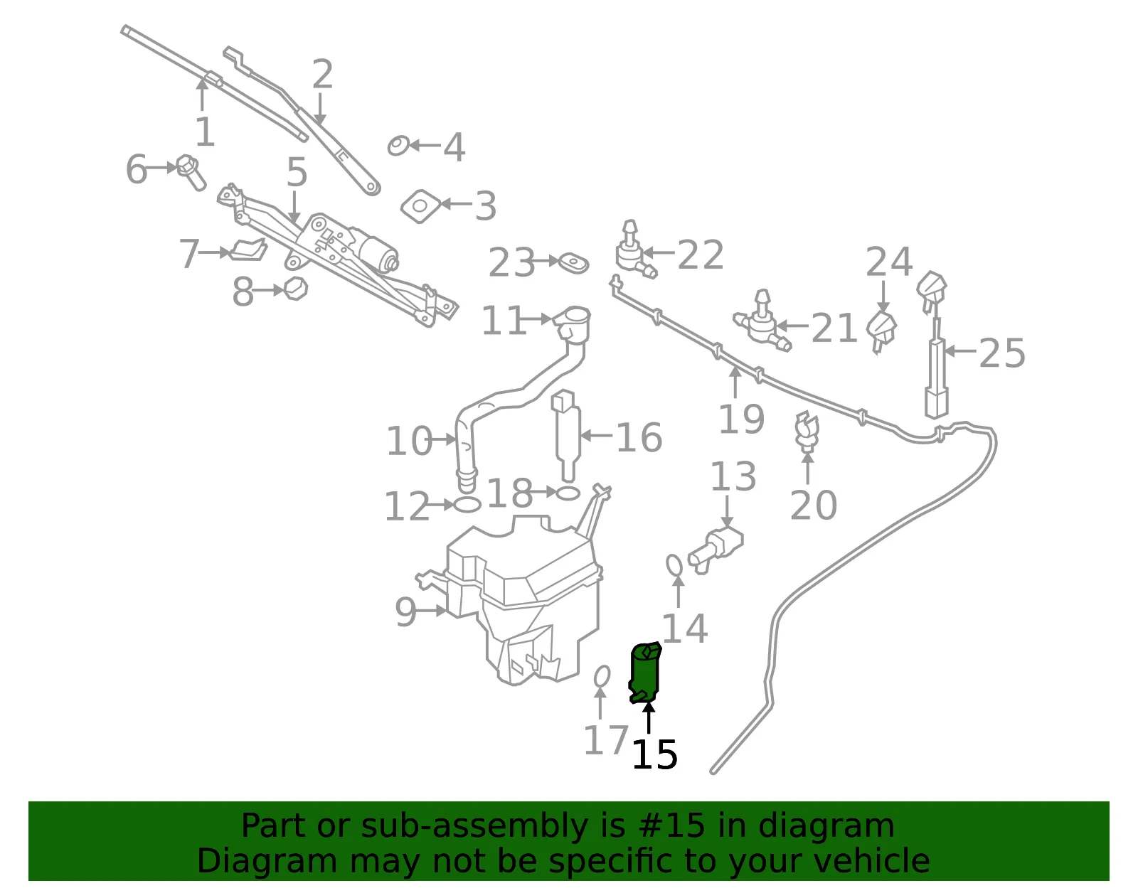 Washer Pump - Volvo (31349235) - view 3