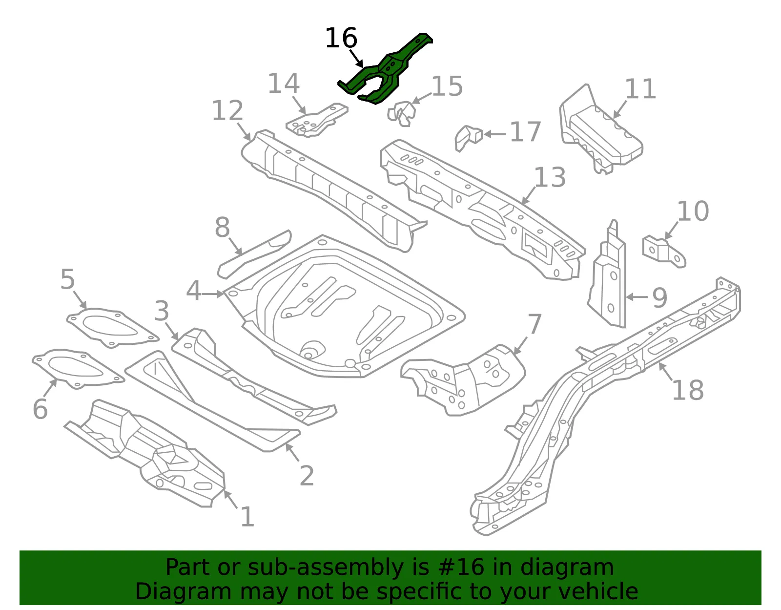Floor Support - Volvo (31371913) - view 2