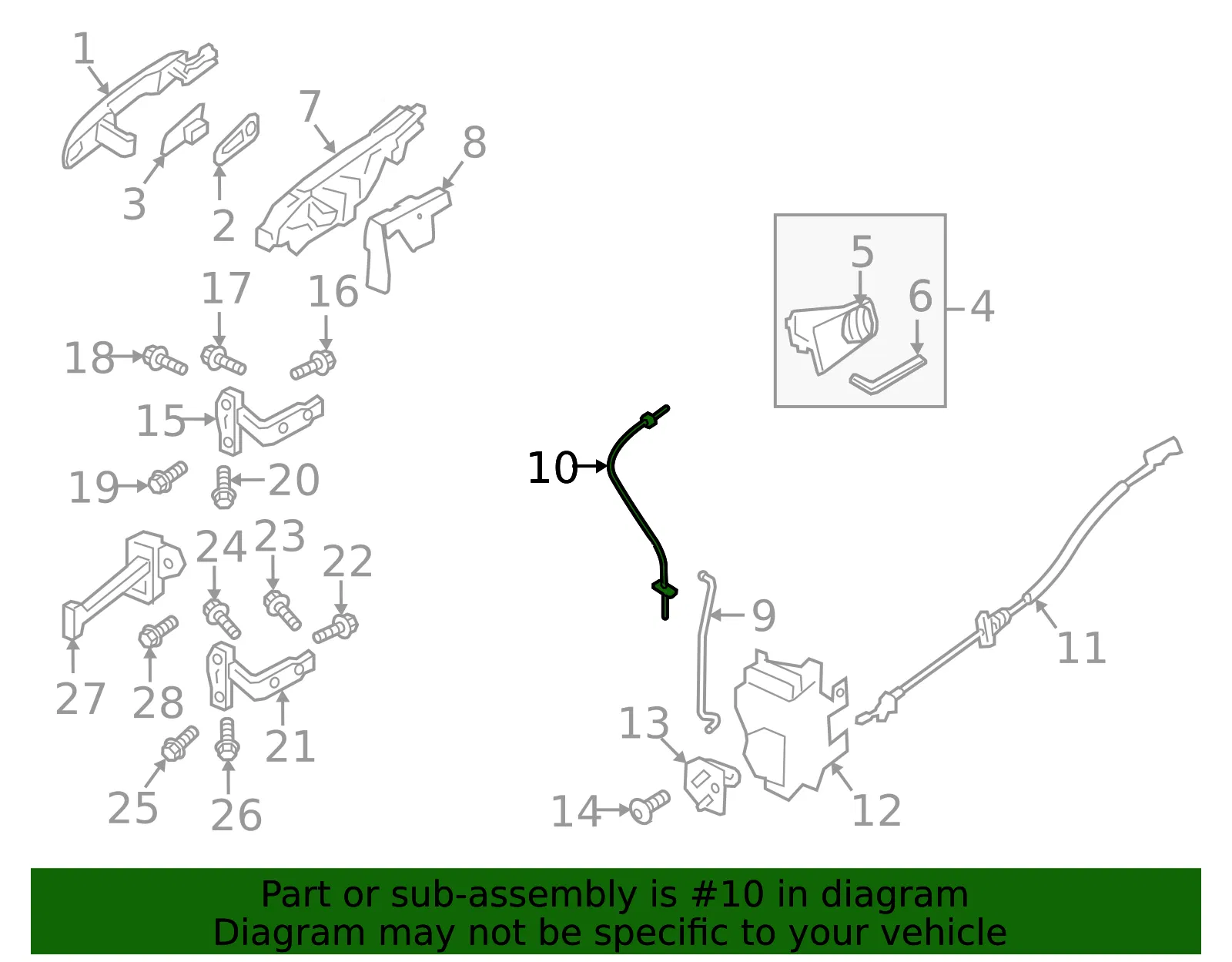 Release Cable - Volvo (31378605) - view 2