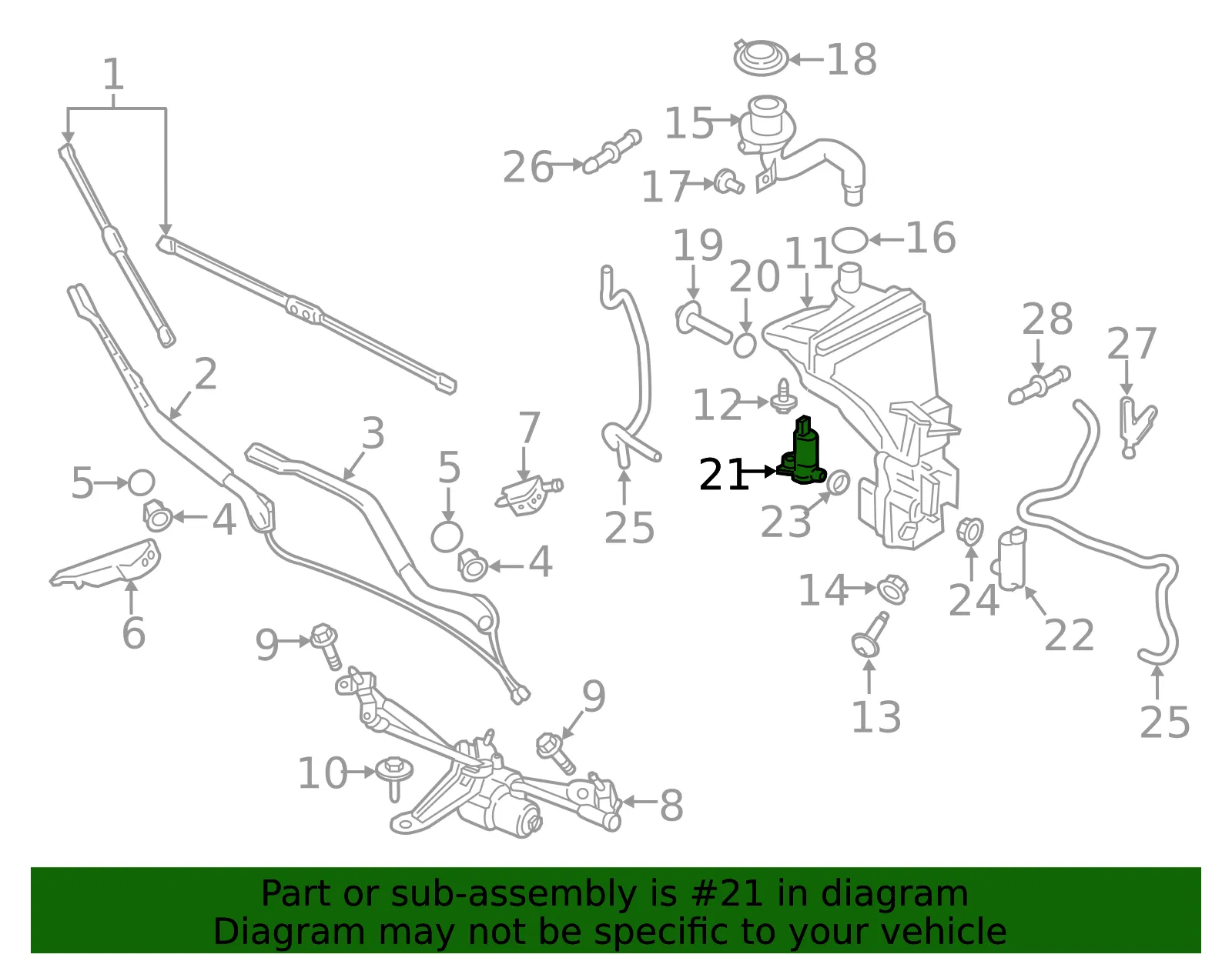 Washer Pump - Volvo (31378751) - view 2