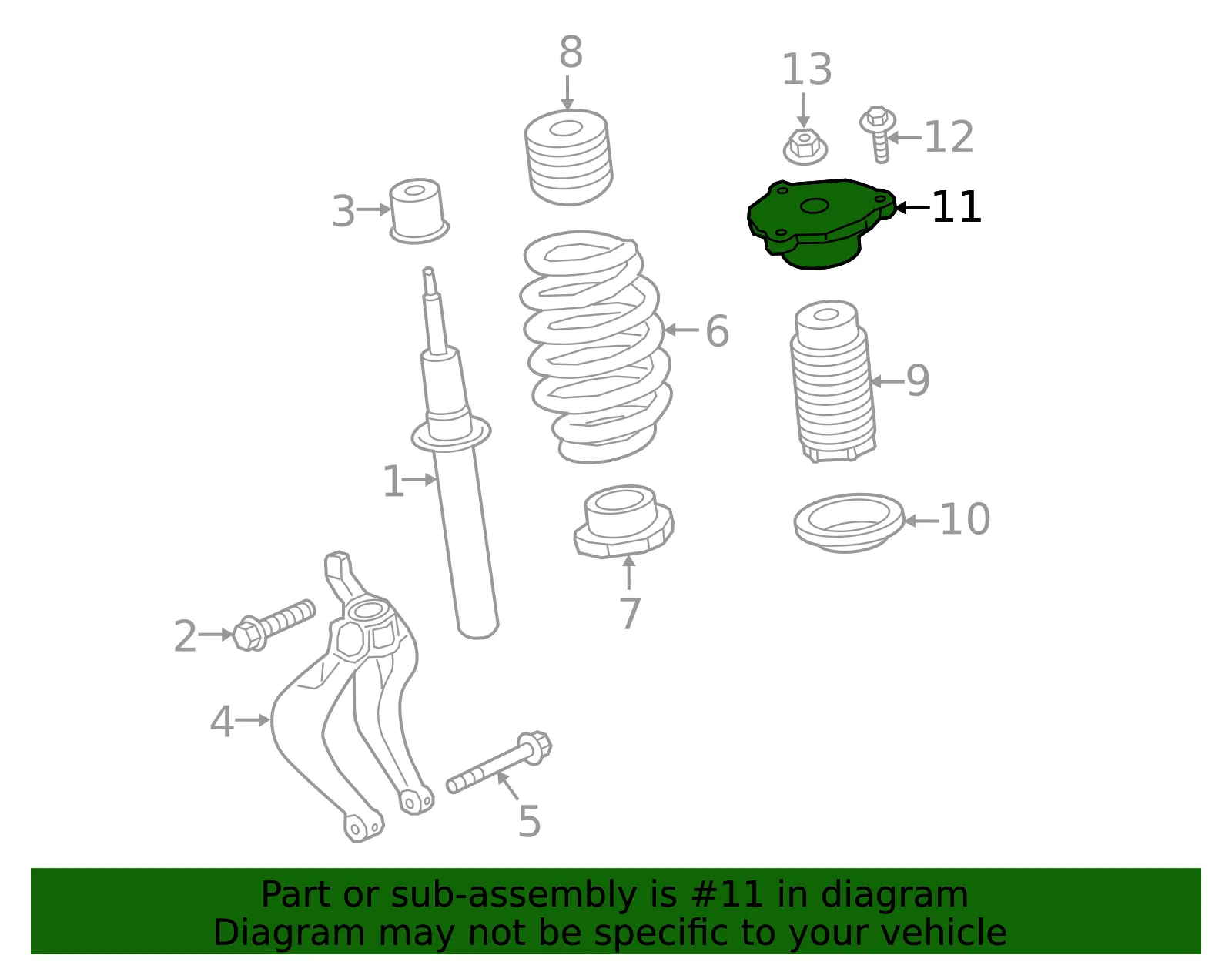 Upper Bearing - Volvo (32269257) - view 4
