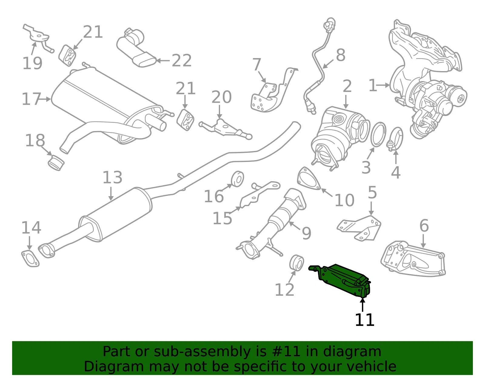 Front Pipe Bracket - Volvo (31430569) - view 2