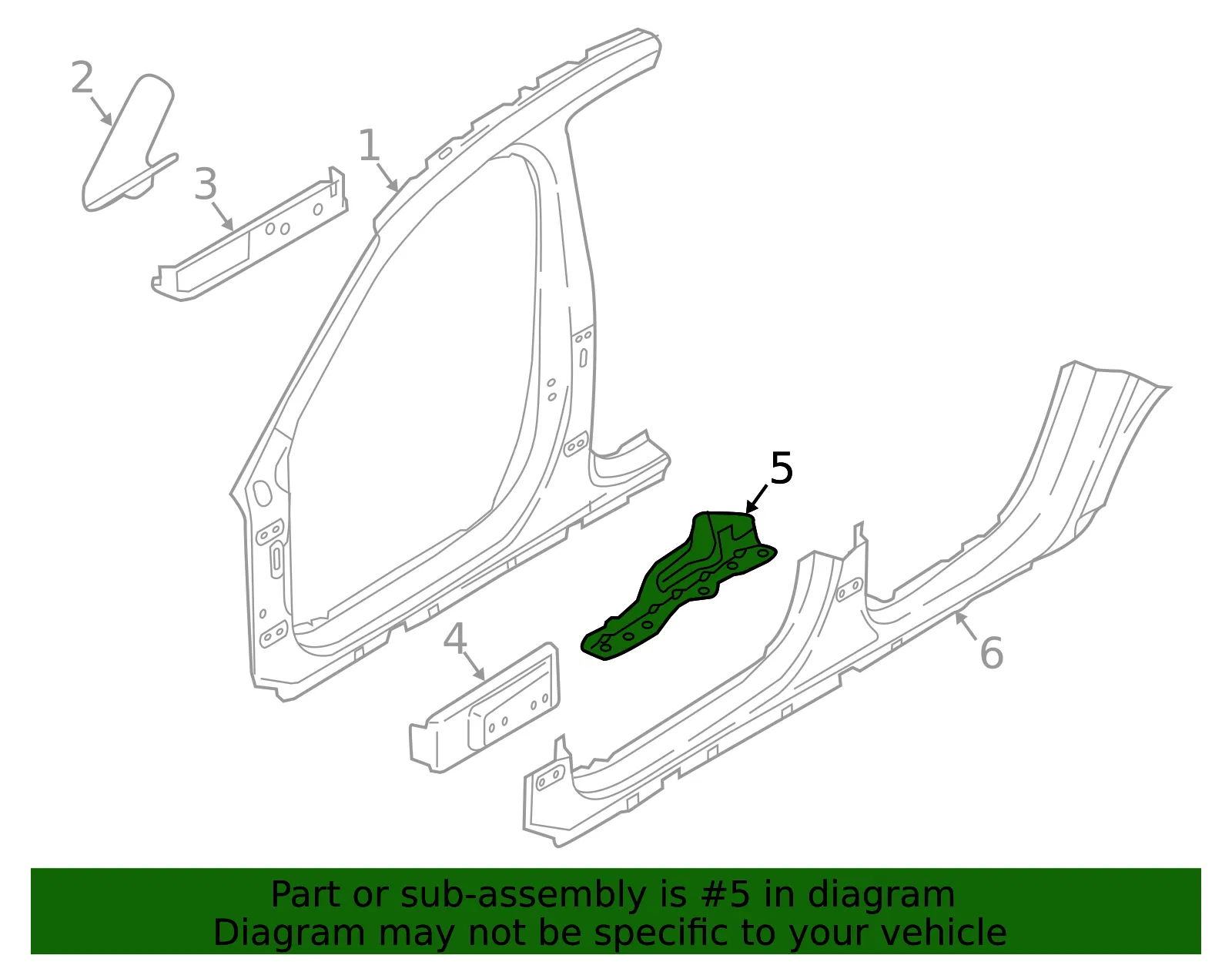 Aperture Panel Support Bracket - Volvo (31440214) - view 2