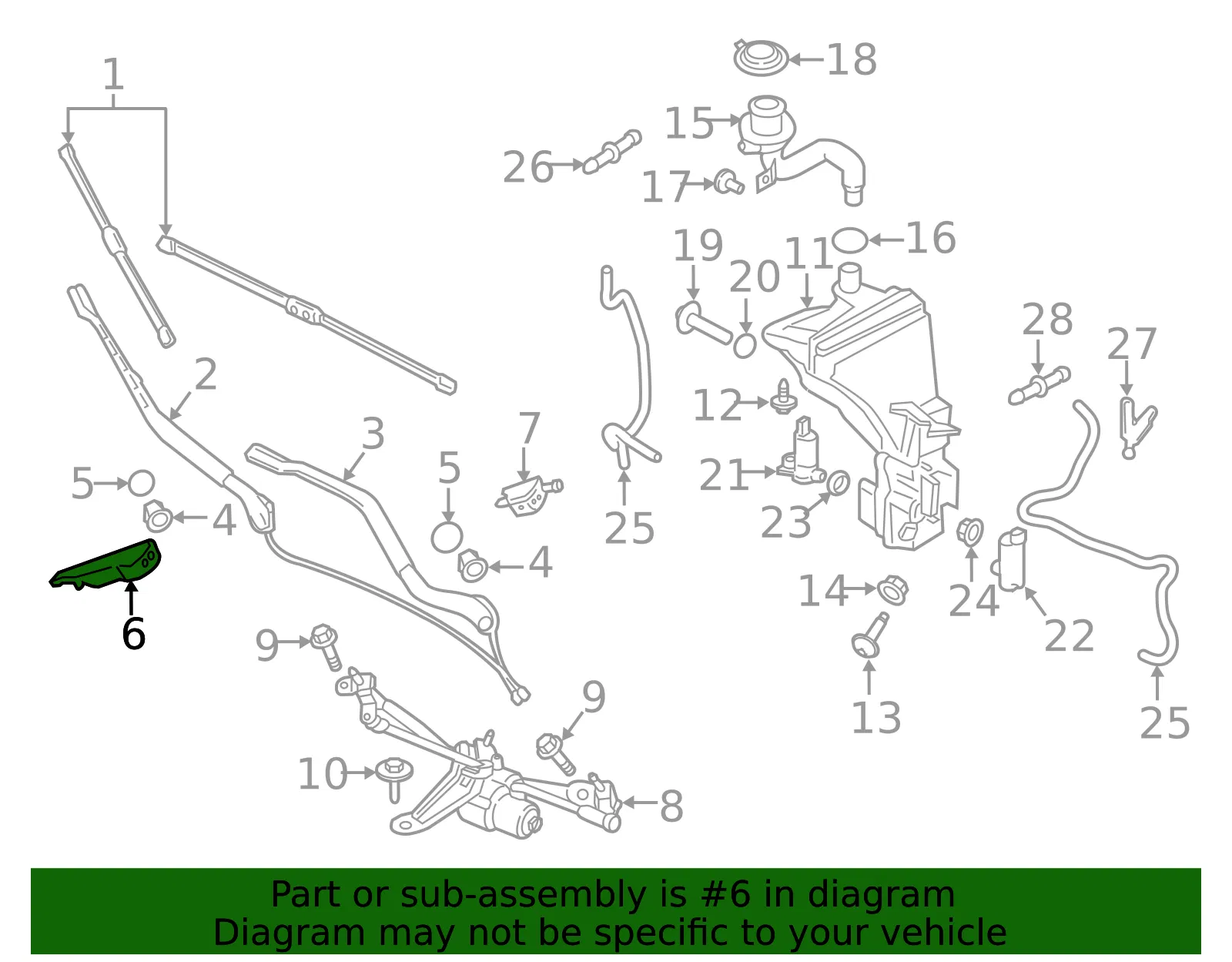 Washer Nozzle - Volvo (31440423) - view 2