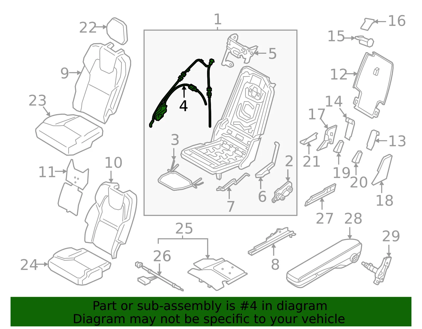 Release Cable - Volvo (31446637) - view 2