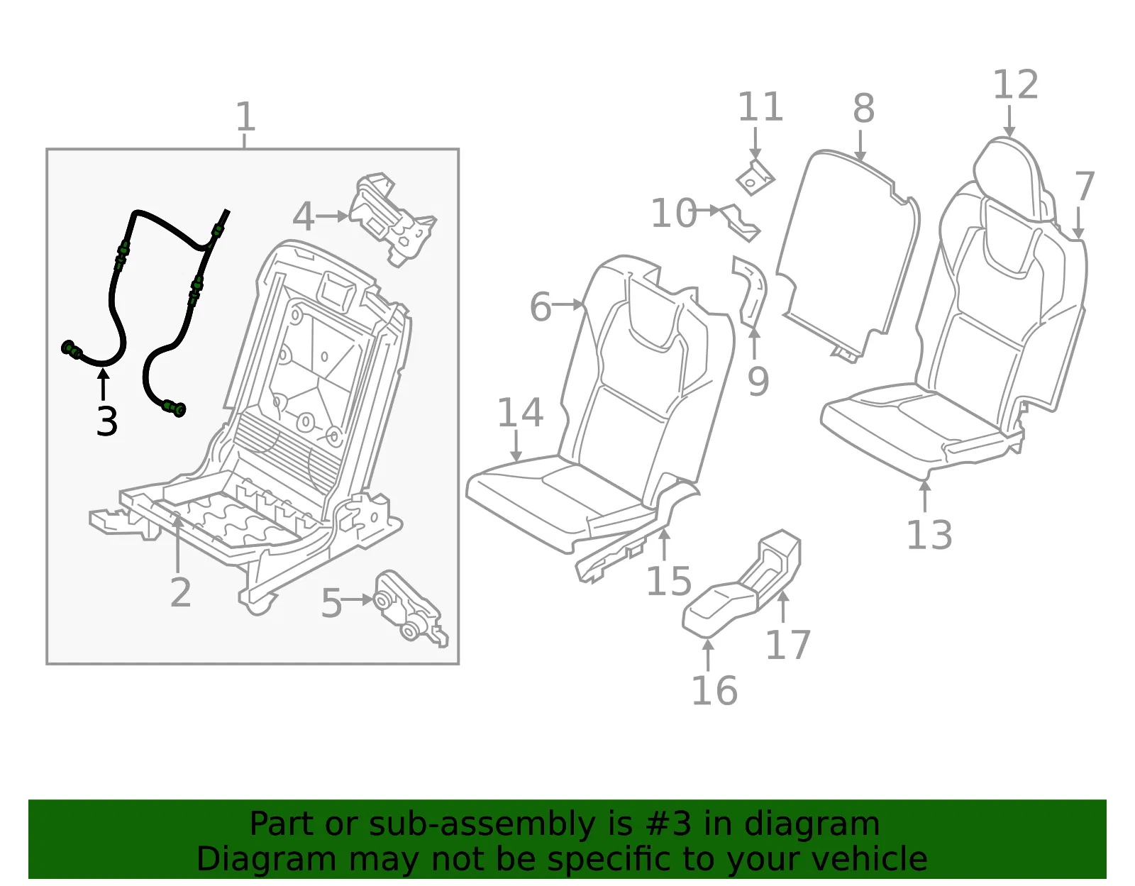 Release Cable - Volvo (31447981) - view 2