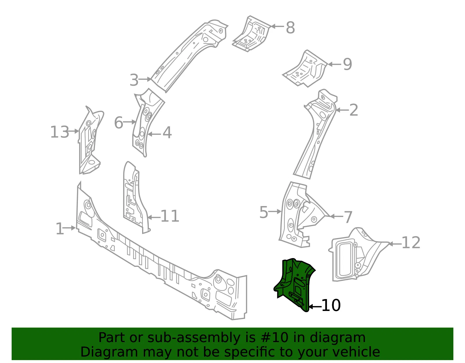 Body Side Panel - Volvo (31448854) - view 2