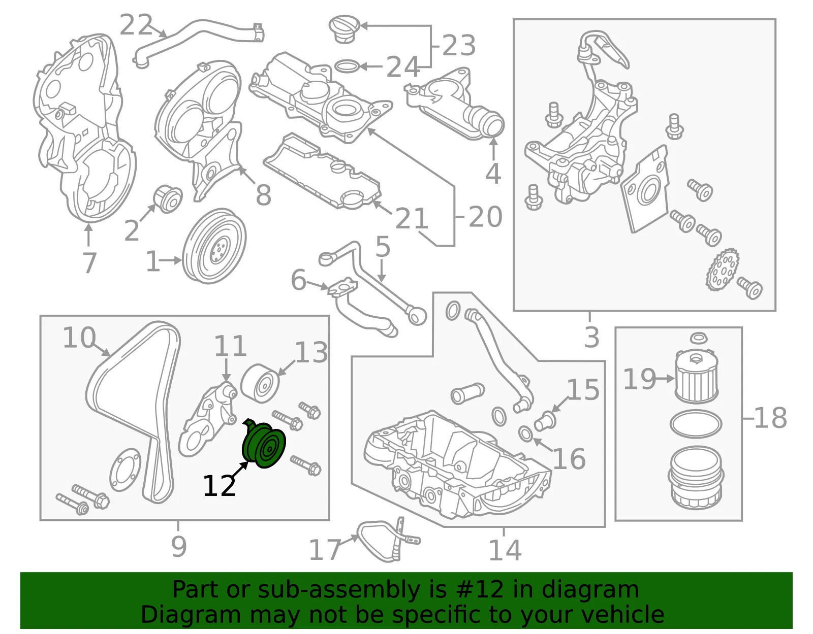 Tensioner - Volvo (31460613) - view 2
