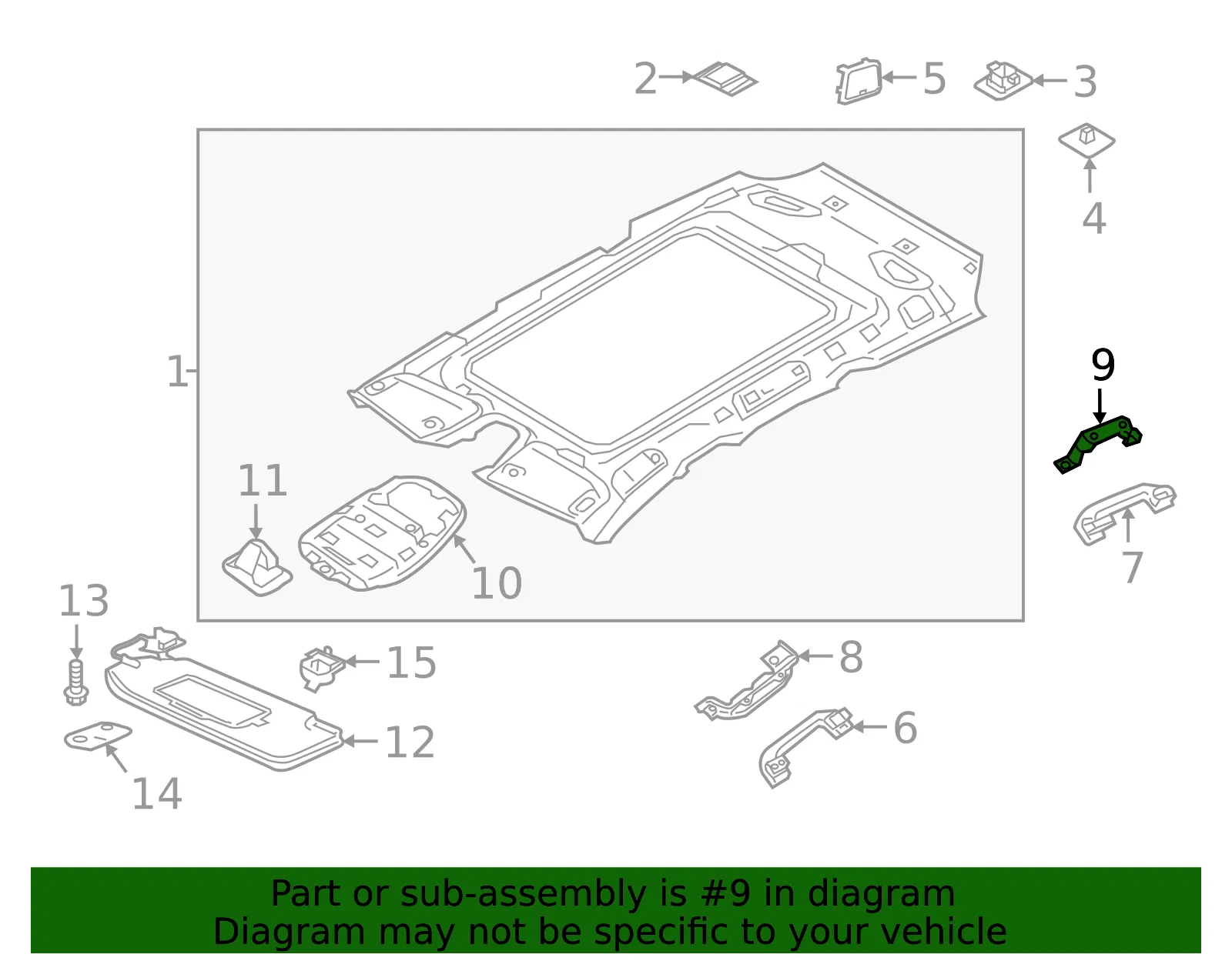 Interior Grab Bar Bracket - Volvo (31477258) - view 2