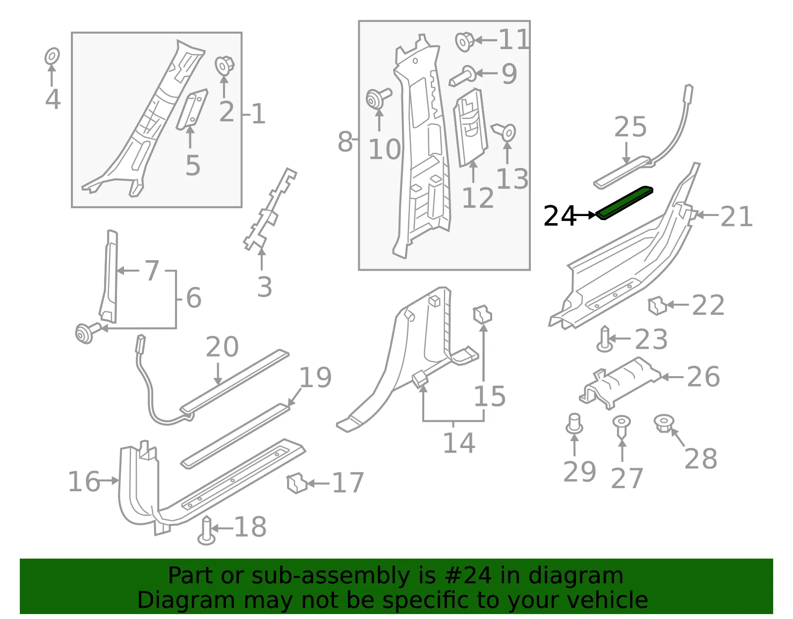 Rear Sill Plate Insert - Volvo (31479069) - view 2
