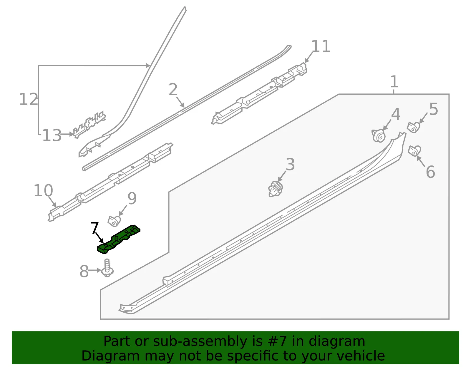 Support Bracket - Driver's Side (LH) - Volvo (31488446) - view 2