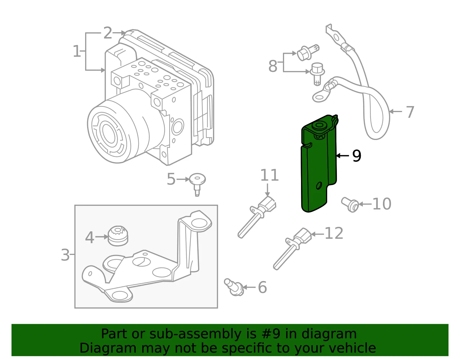 Ground Cable Bracket - Volvo (31660198) - view 2