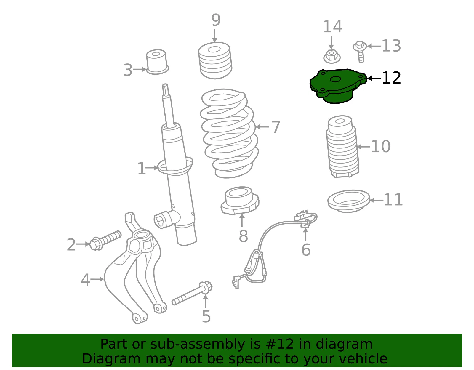 Upper Bearing - Volvo (31681946) - view 2