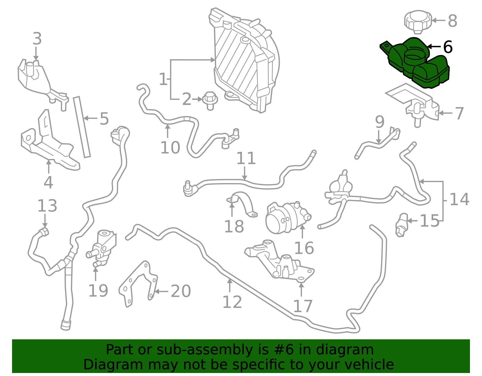 Drive Motor Inverter Coolant Reservoir - Volvo (31686041) - view 2