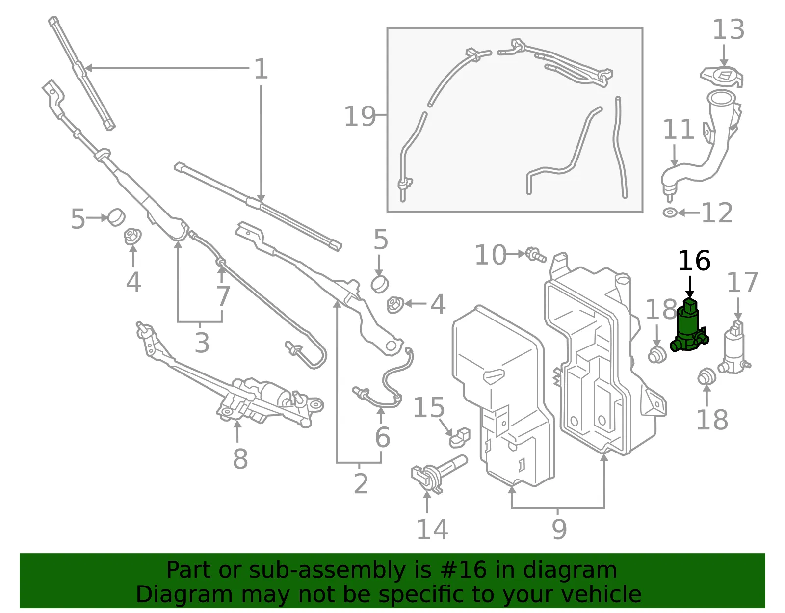 Washer Pump - Volvo (32237970) - view 2