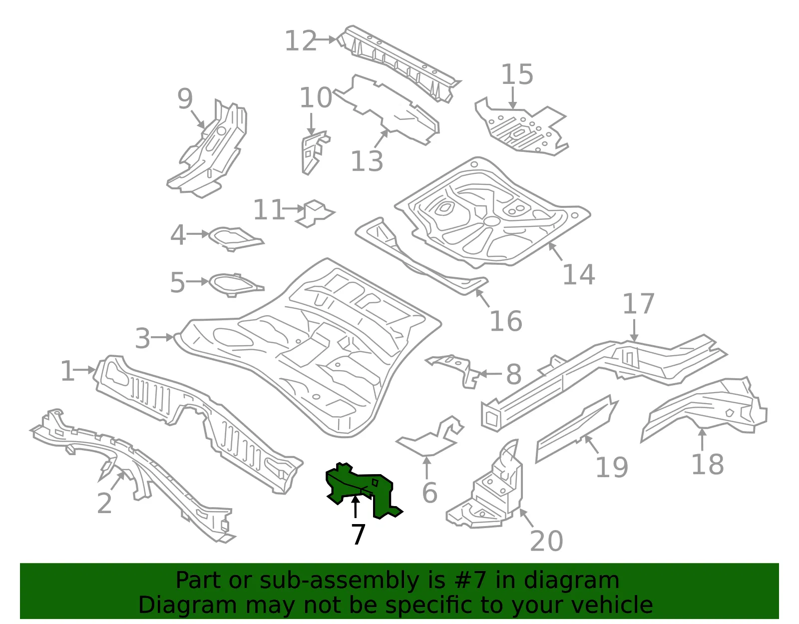 Support Bracket - Driver's Side (LH) - Volvo (31698967) - view 2