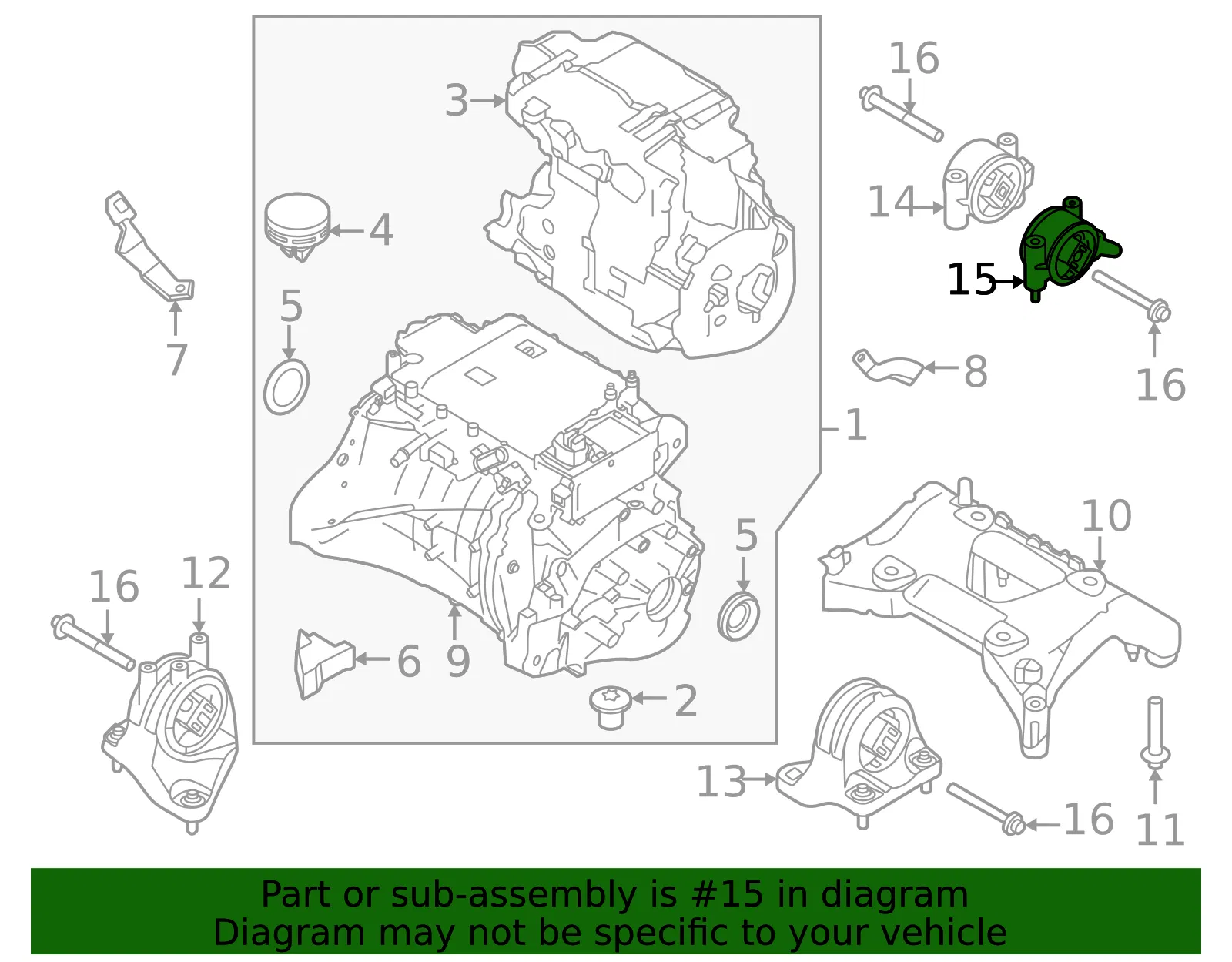 Mount Insulator - Volvo (32137237) - view 2