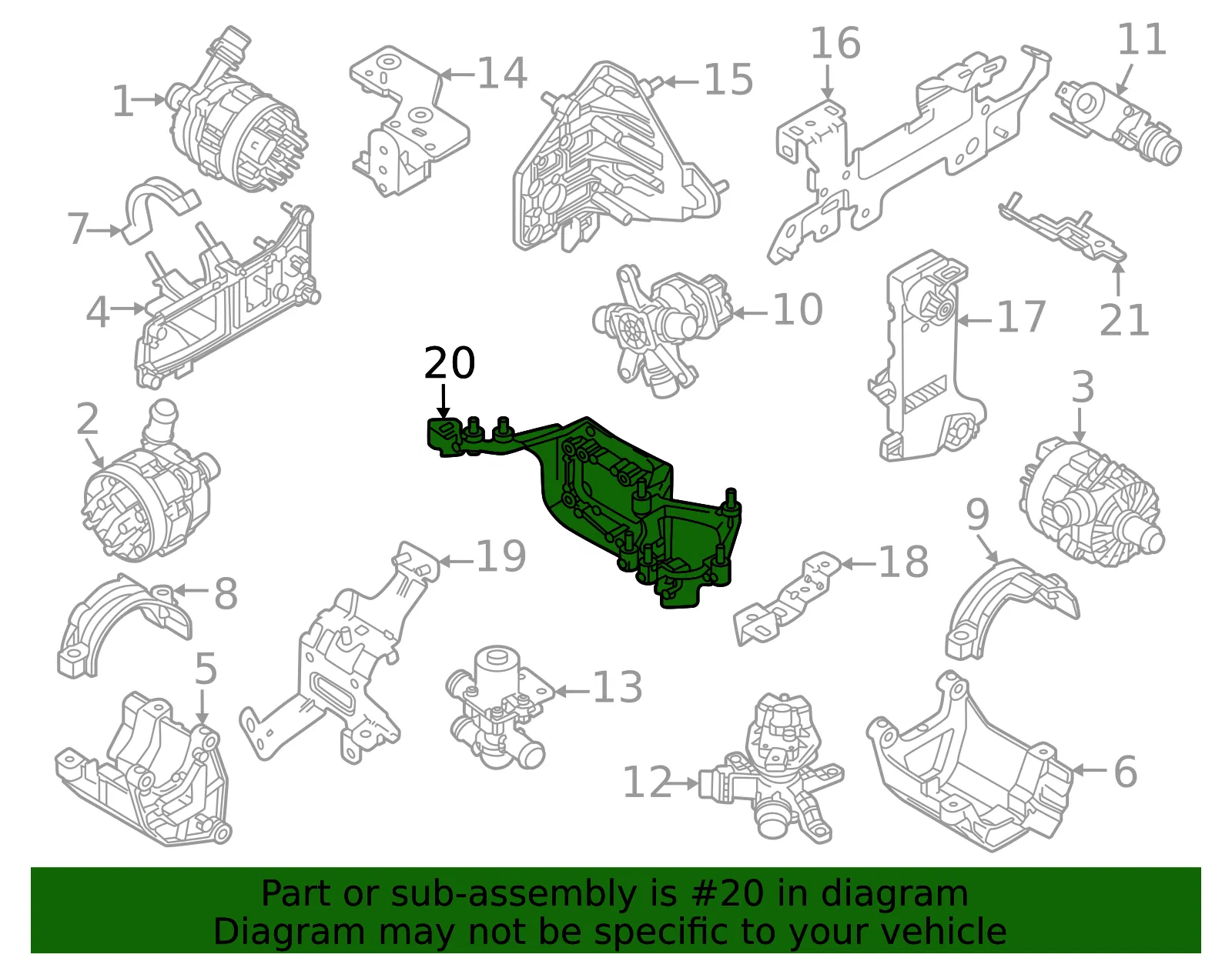 Valve Mount Bracket - Volvo (32138200) - view 2