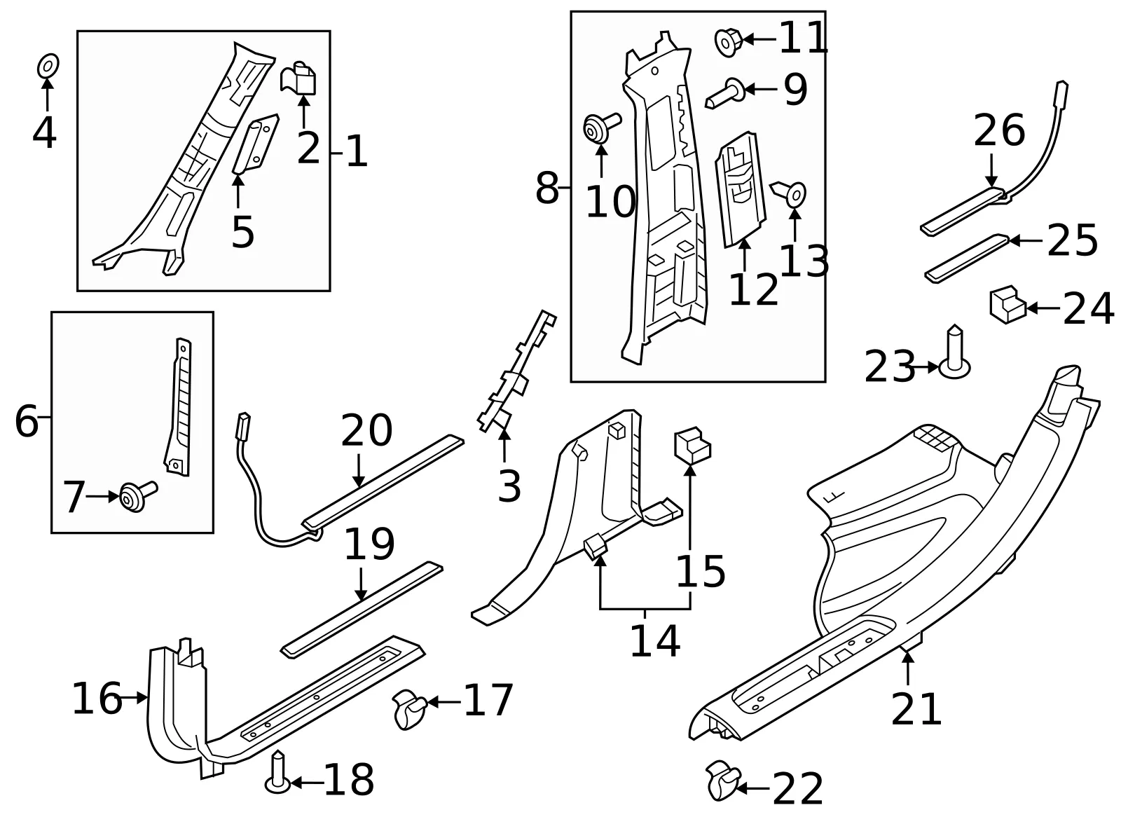 Front Sill Plate Insert - Passenger Side (RH) - Volvo (32204038) - view 2