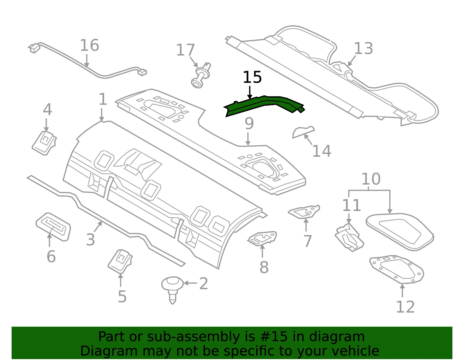 Guide Rail - Driver's Side (LH) - Volvo (32205296) - view 2