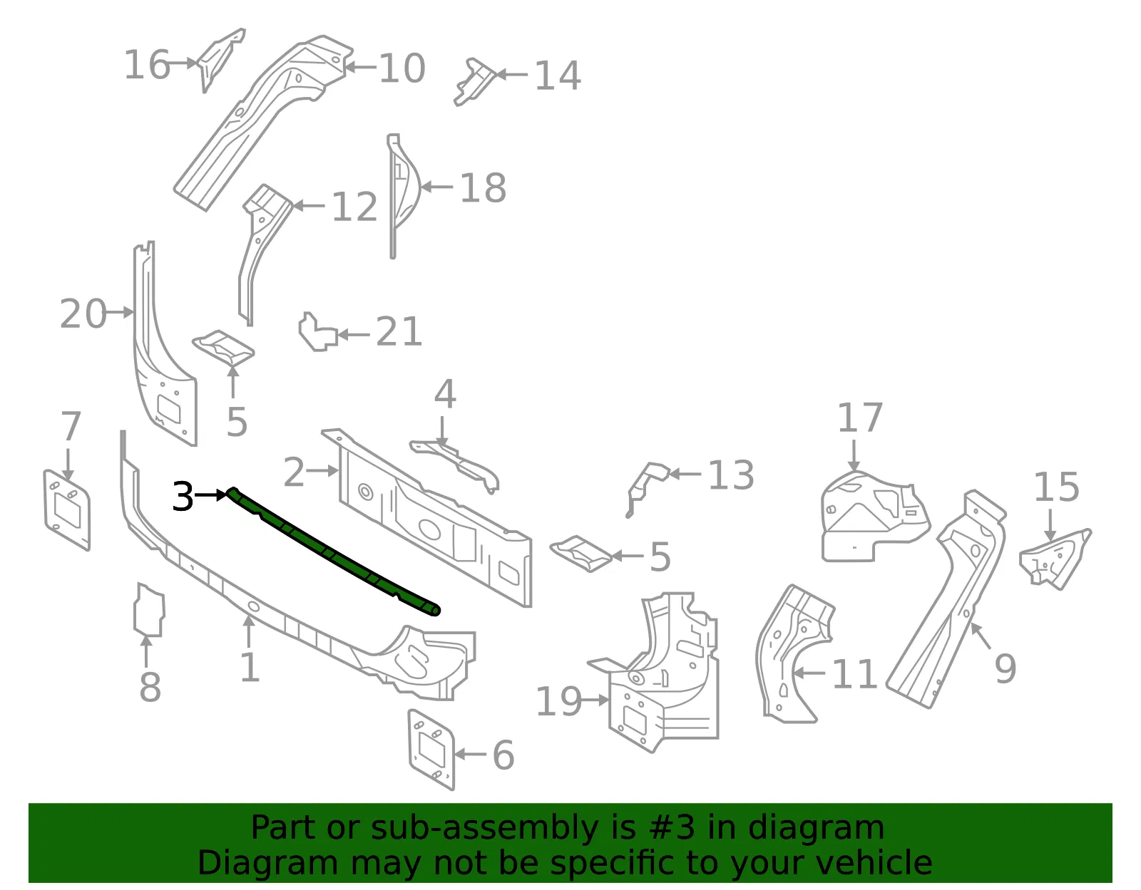 Guide Rail - Volvo (32228608) - view 2
