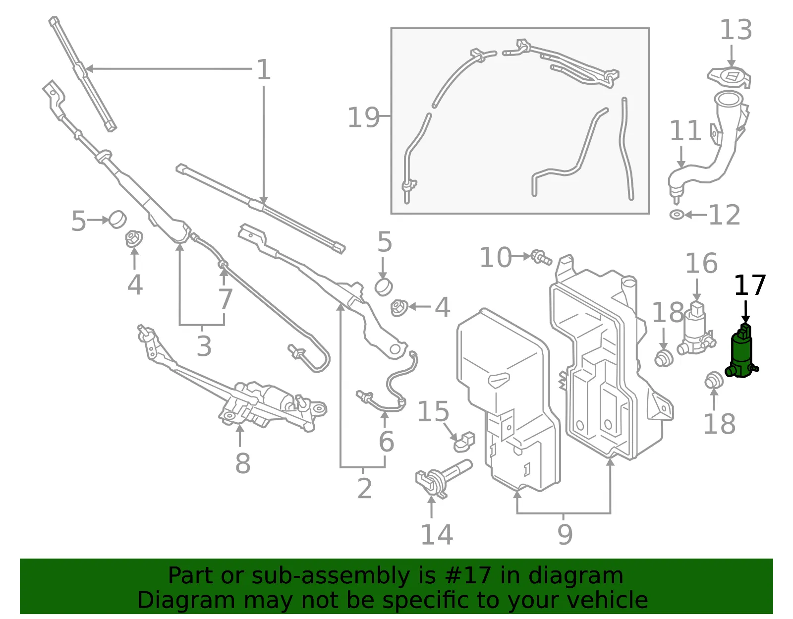 Washer Pump - Volvo (32237969) - view 2