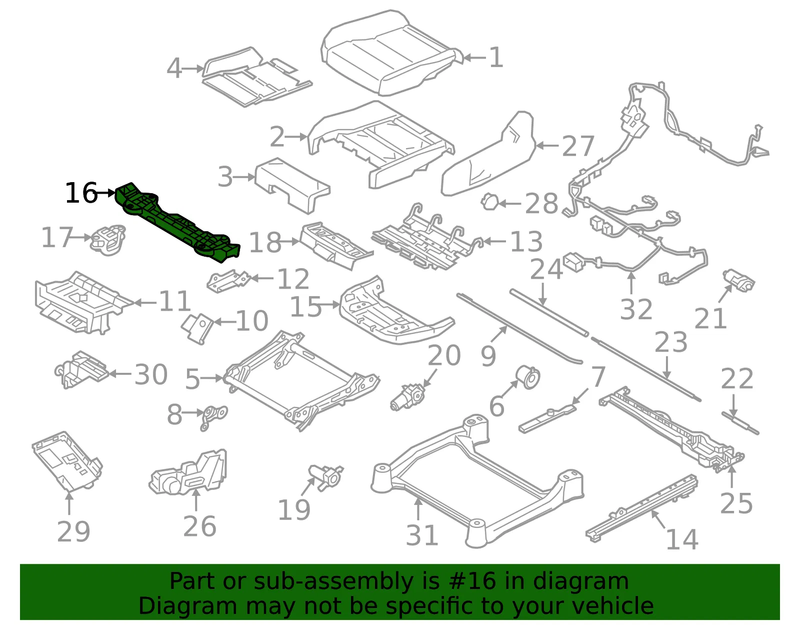 Front Extension Mount Bracket - Volvo (32260819) - view 2
