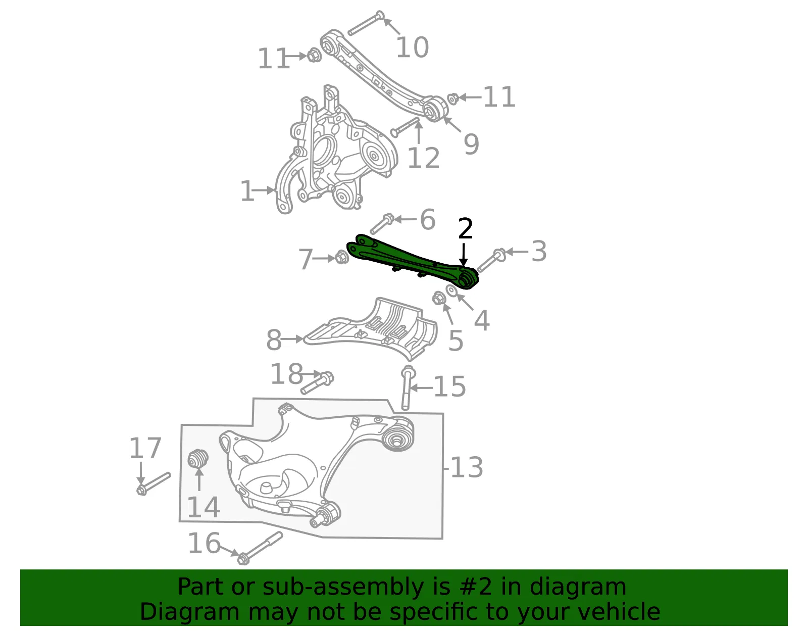 Trailing Arm - Volvo (32269341) - view 2
