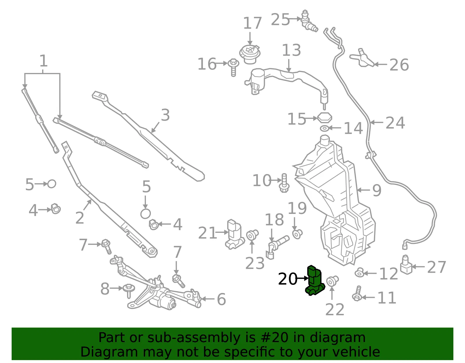 Washer Pump - Volvo (32274003) - view 2