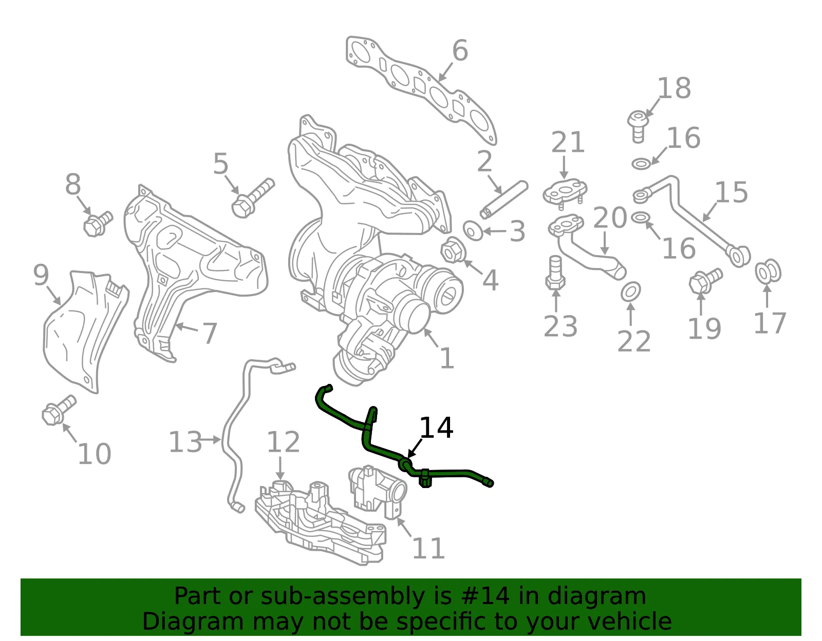 Vacuum Hose - Volvo (32298310) - view 2