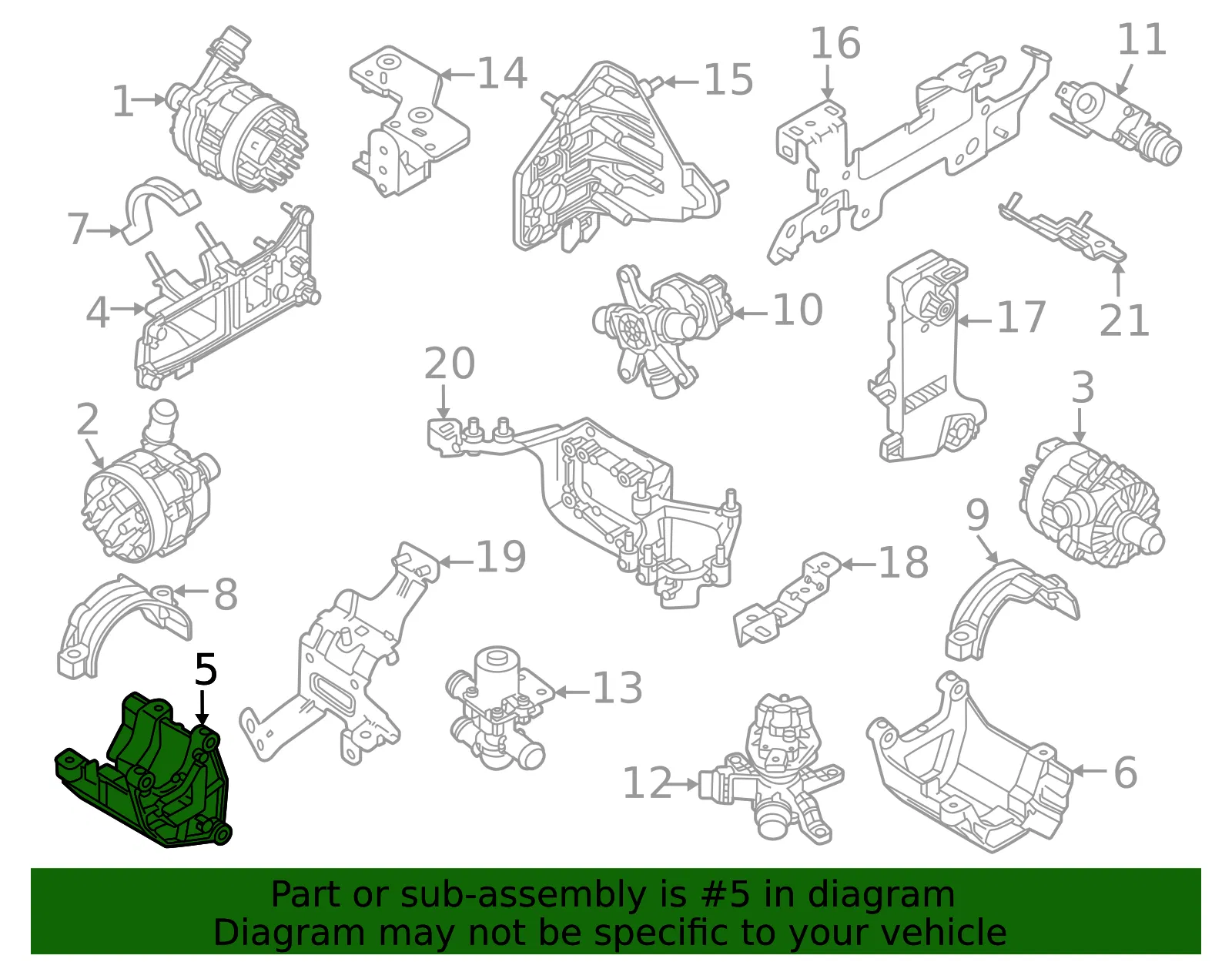 Pump Bracket - Volvo (32317208) - view 2