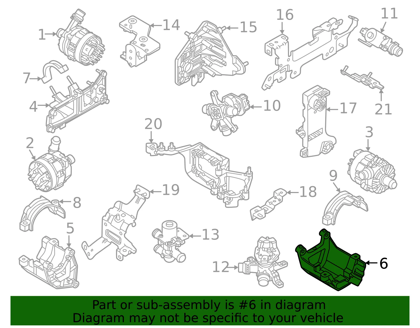Pump Bracket - Volvo (32317209) - view 2