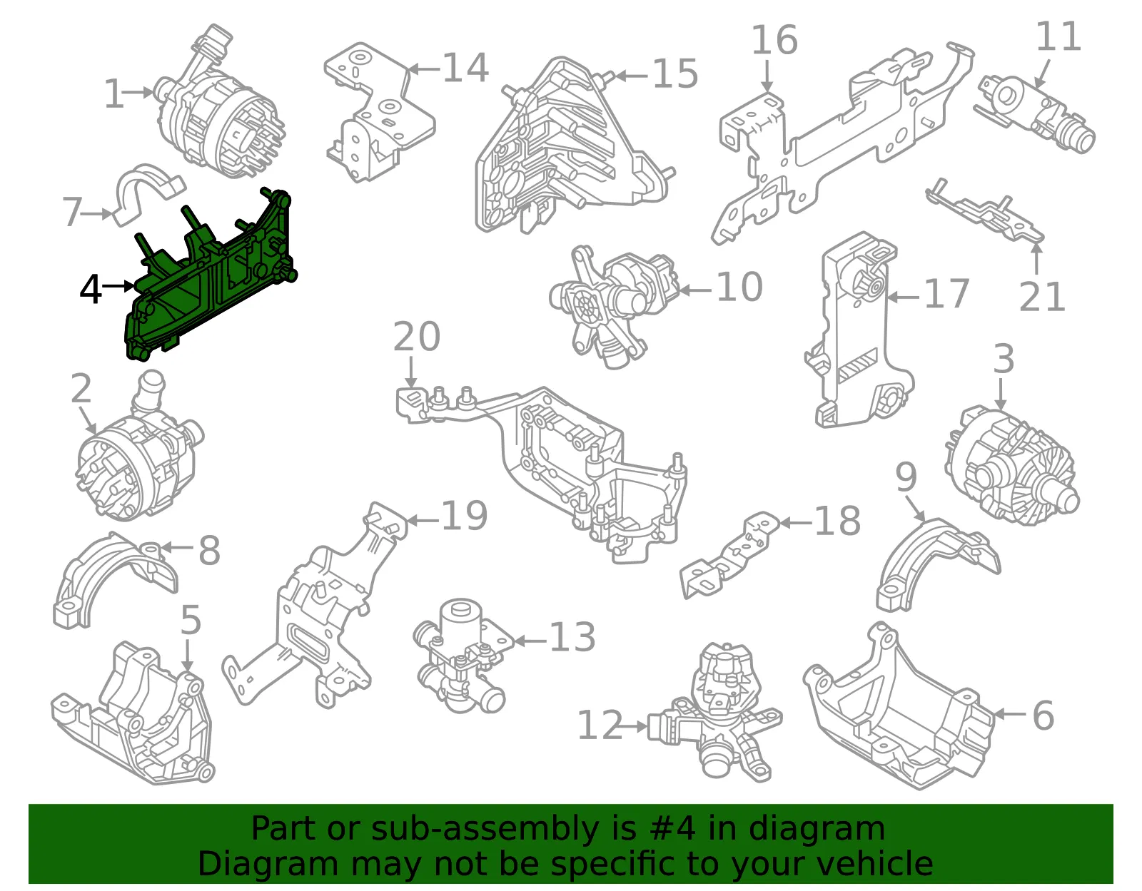 Pump Bracket - Volvo (32317210) - view 2