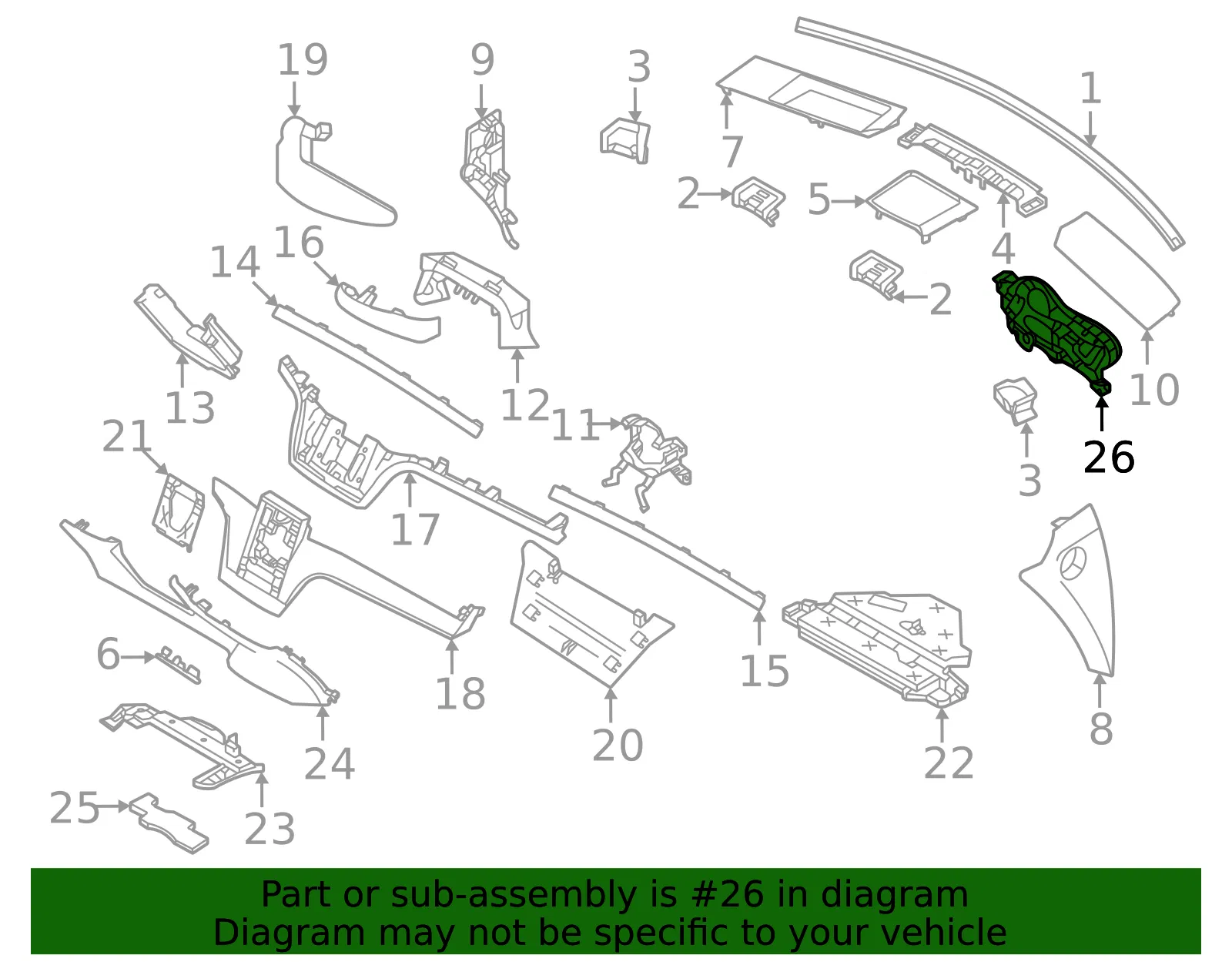 Front Panel - Volvo (32318068) - view 2