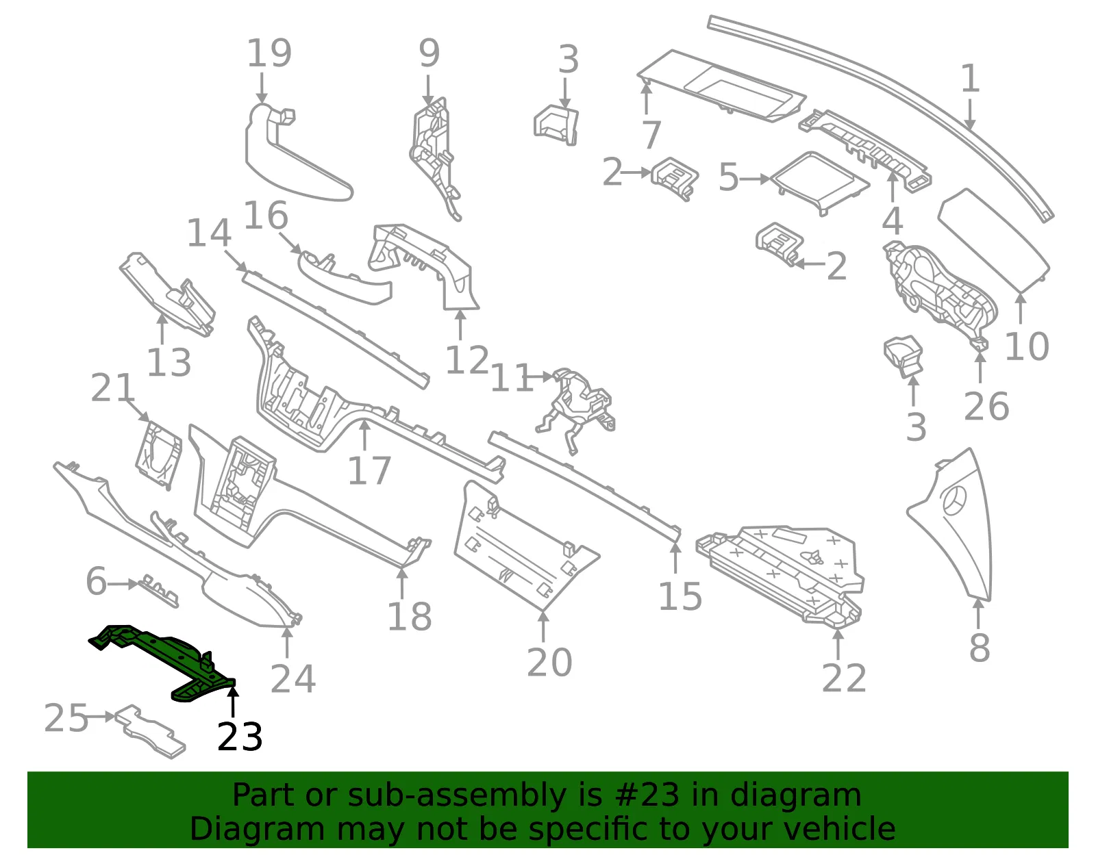 Filler Panel - Volvo (32318139) - view 2