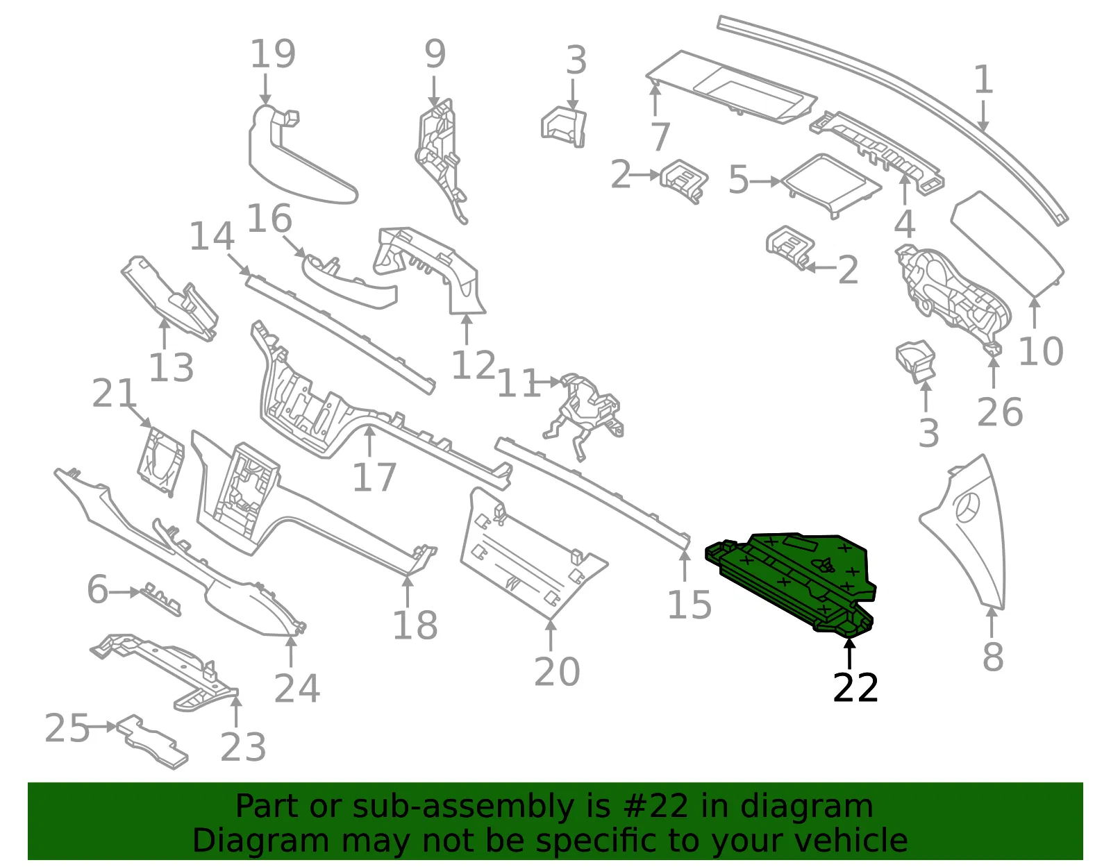 Filler Panel - Volvo (32318141) - view 2