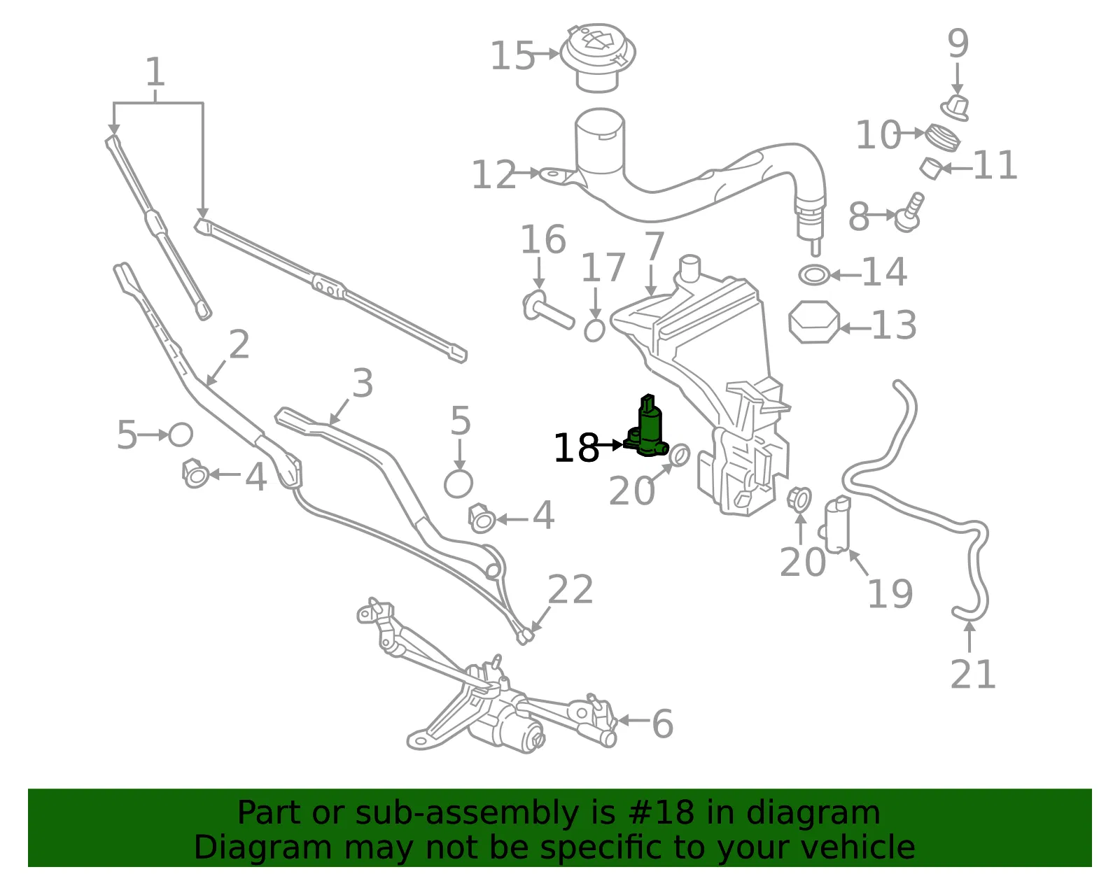 Washer Pump - Volvo (32328237) - view 2