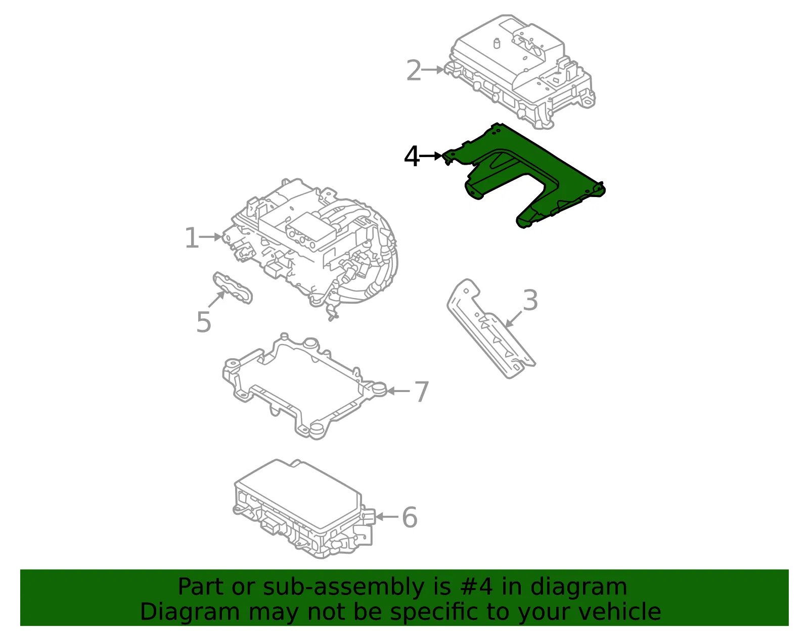 Drive Motor Inverter Bracket - Volvo (32335607) - view 2