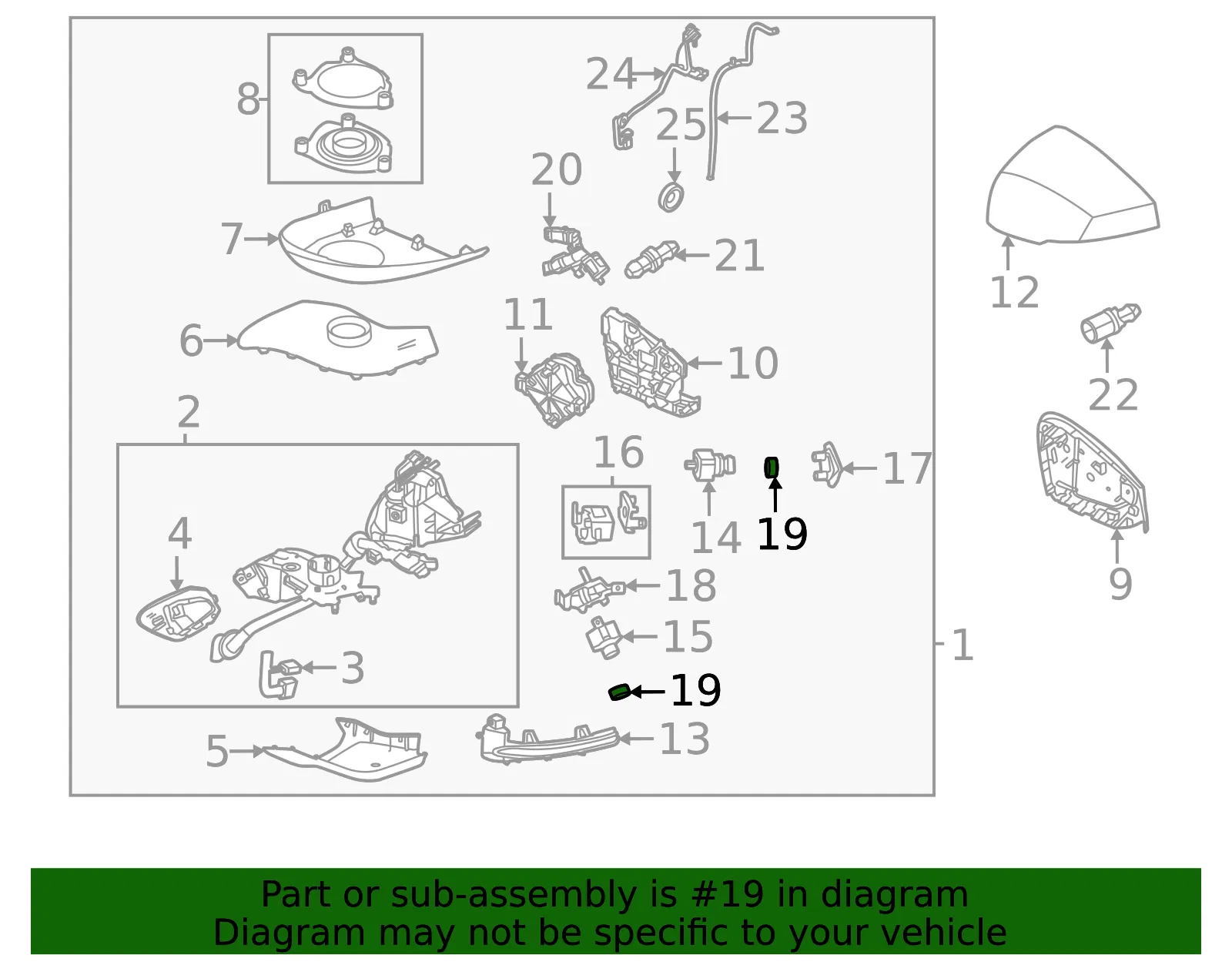 Side Camera Seal - Volvo (32368073) - view 2
