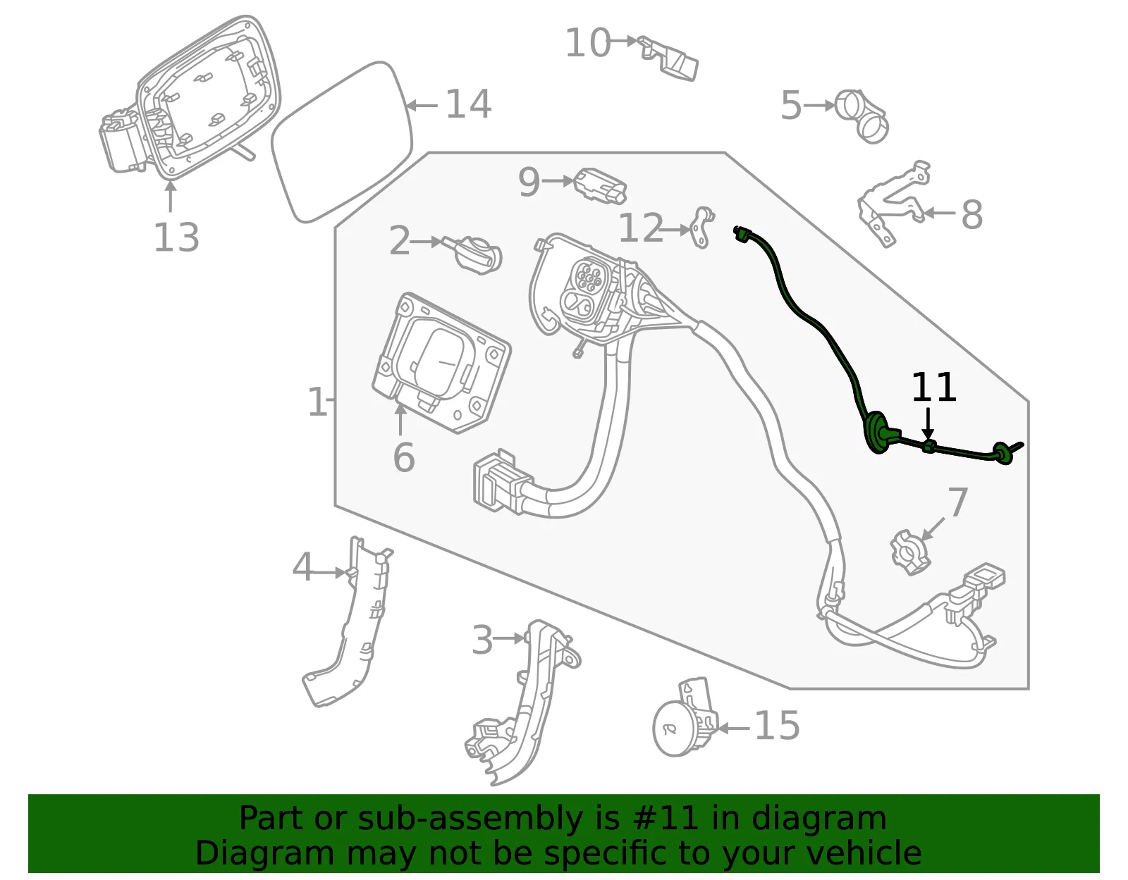 Release Cable - Volvo (32406694) - view 2