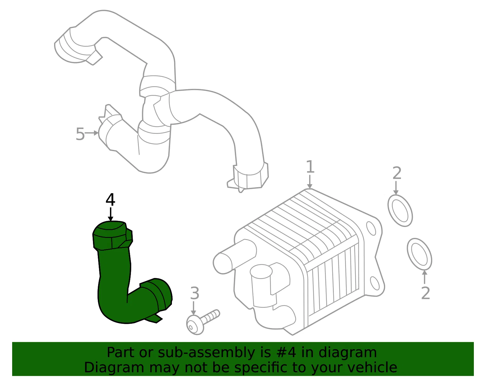 Upper Hose - Volvo (32411173) - view 2