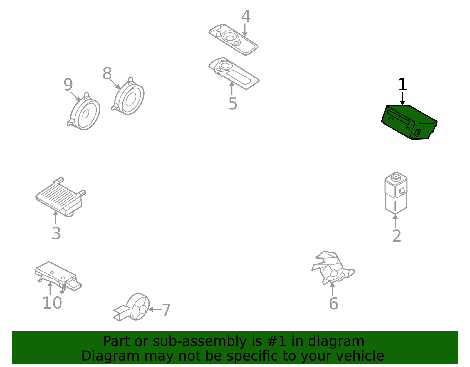 Radio Control Unit - Volvo (36011464) - view 2
