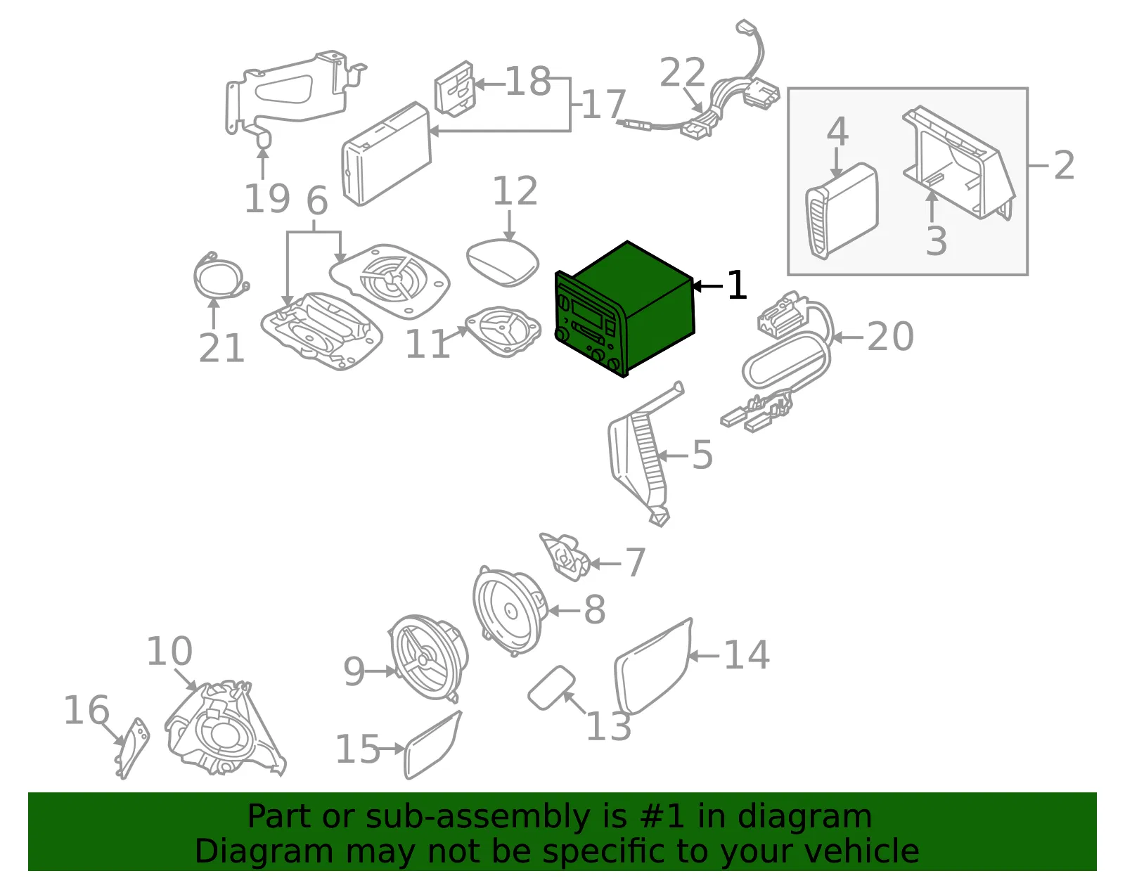 Radio Control Unit - Volvo (36050163) - view 3