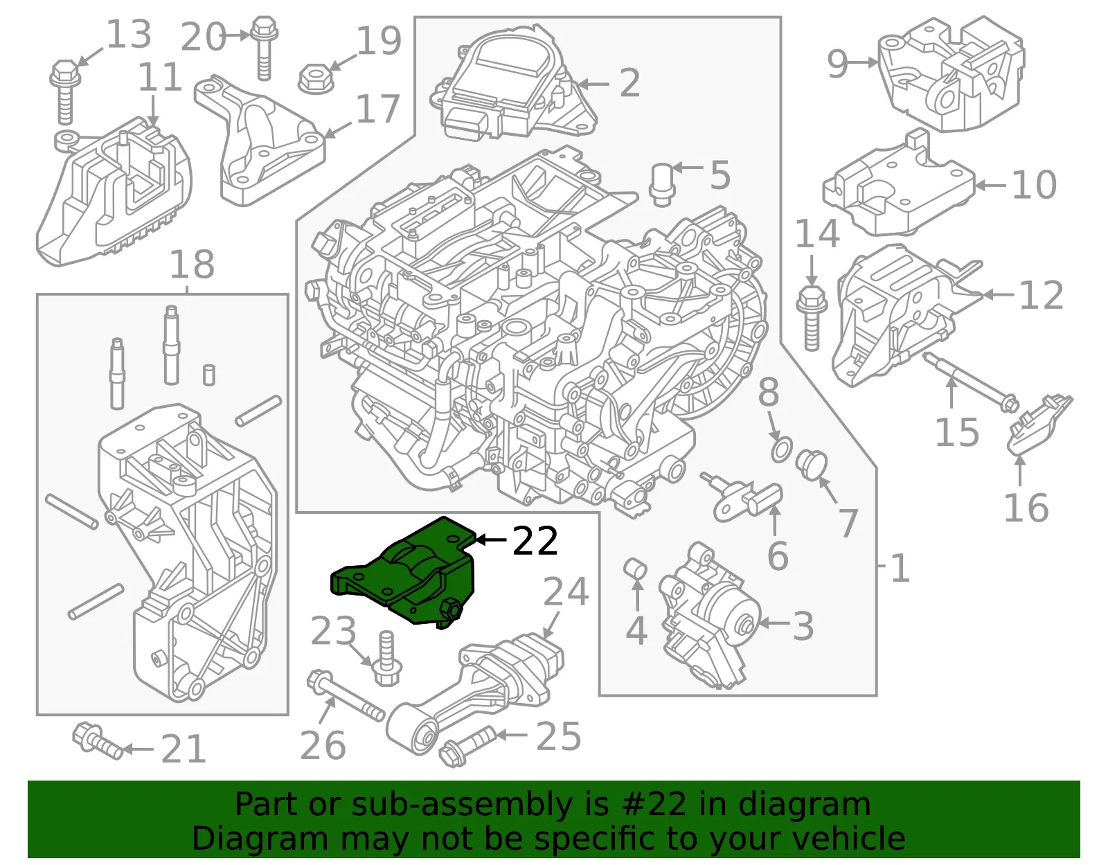 Mount Bracket - Kia (36590-0EDA0) - view 2